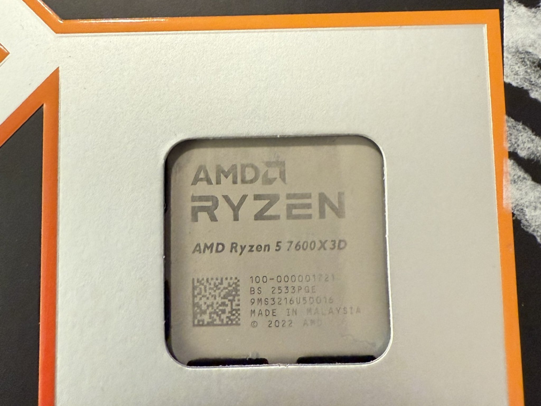 AMD Ryzen 5 7600X3D CPU AM5 6 Cores 12 Threads 4.1 GHz 65W Gaming Processor