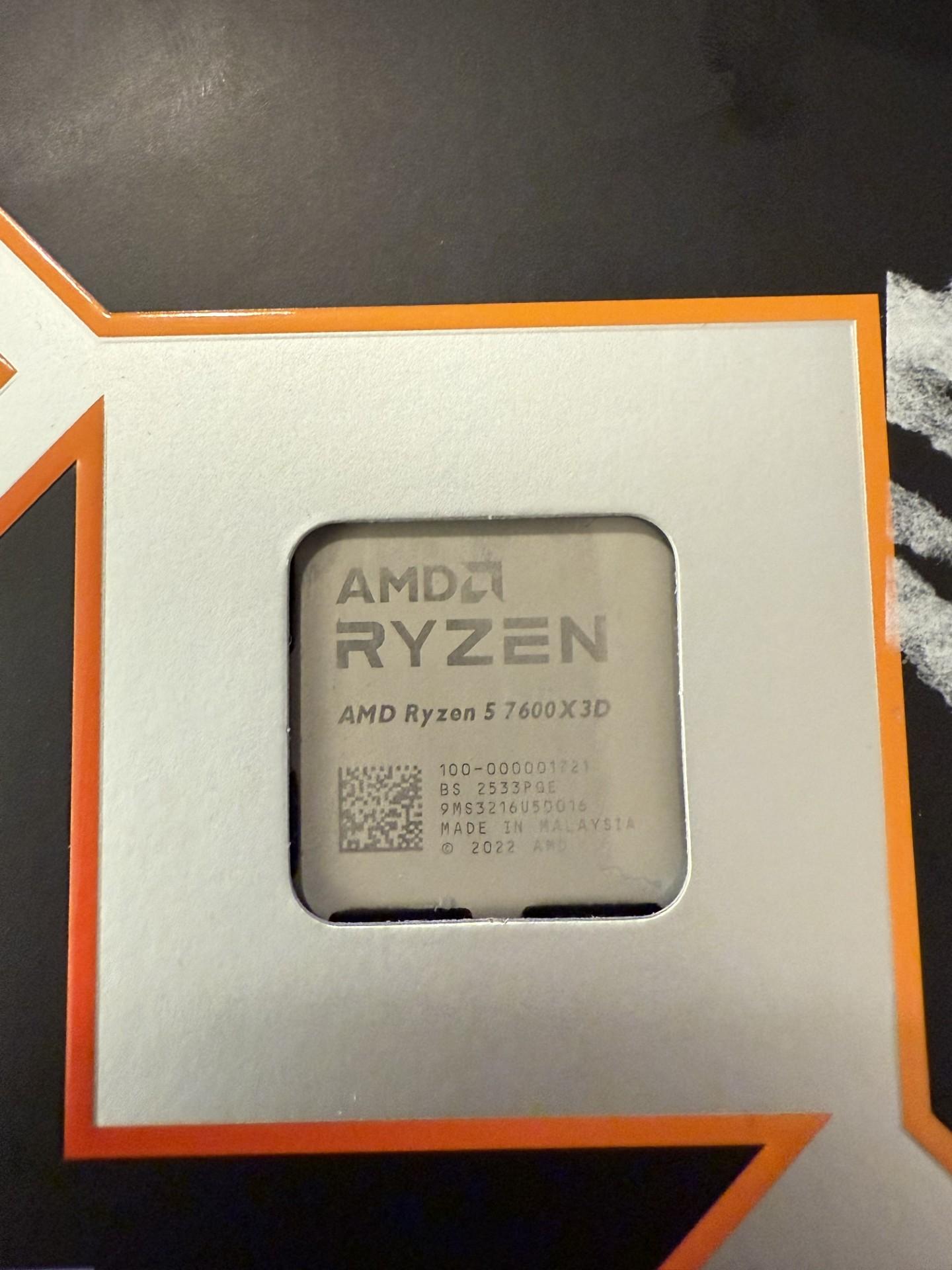 AMD Ryzen 5 7600X3D CPU AM5 6 Cores 12 Threads 4.1 GHz 65W Gaming Processor