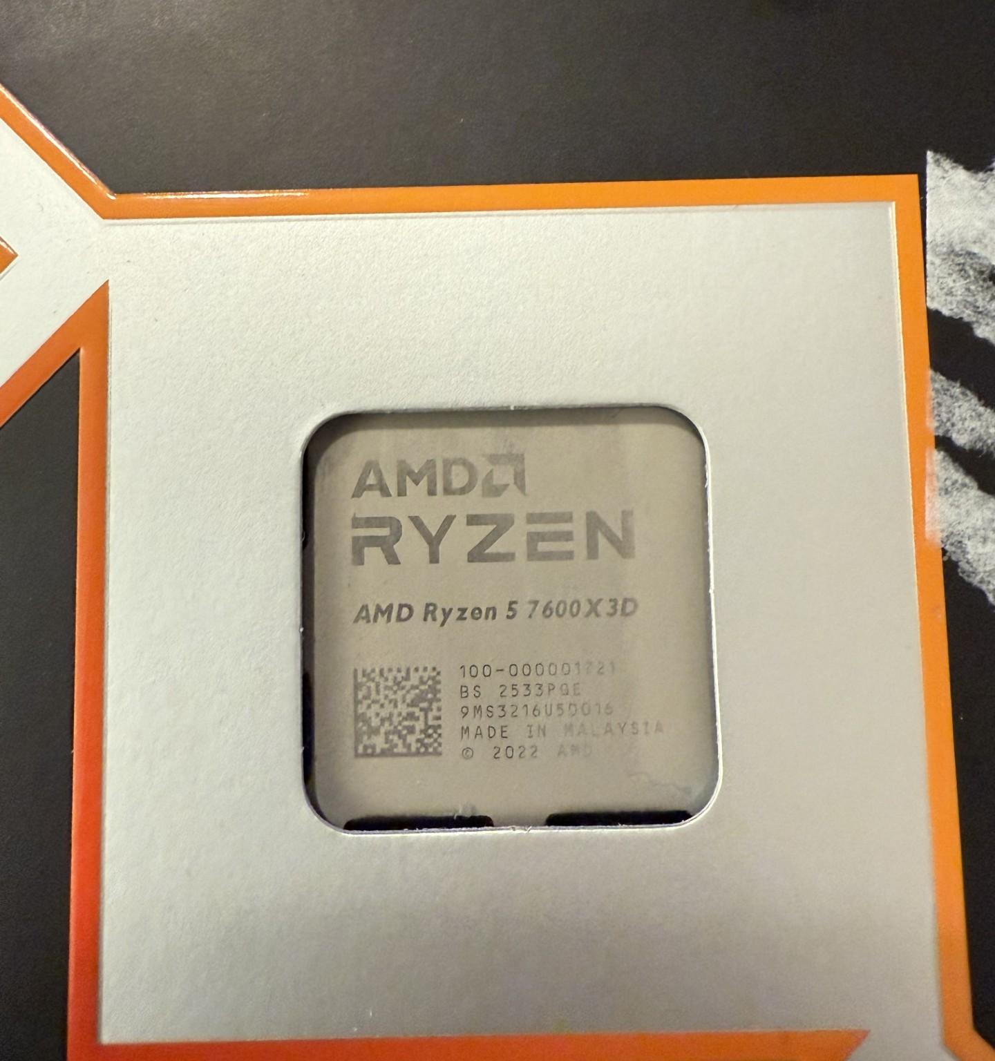 AMD Ryzen 5 7600X3D CPU AM5 6 Cores 12 Threads 4.1 GHz 65W Gaming Processor