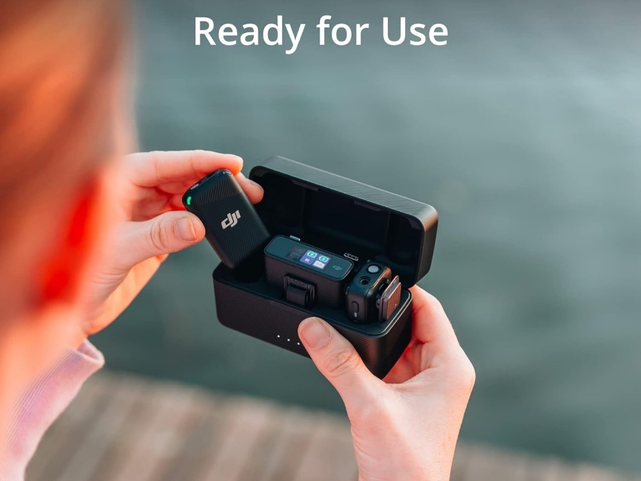 DJI Mic (2 TX + 1 RX + Charging Case), Wireless Lavalier Microphone