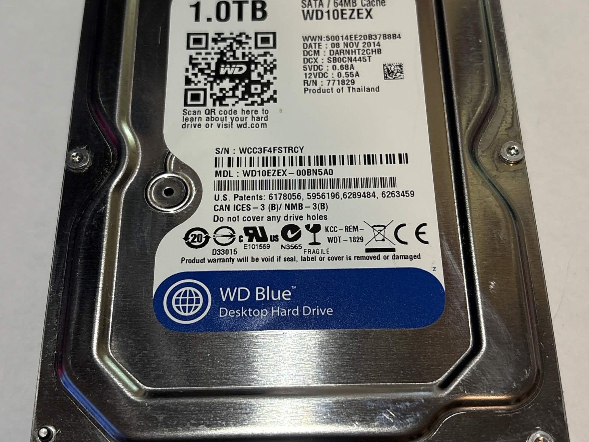 WD Blue 1TB 7200RPM SATA Hard Drive | SMART Caution