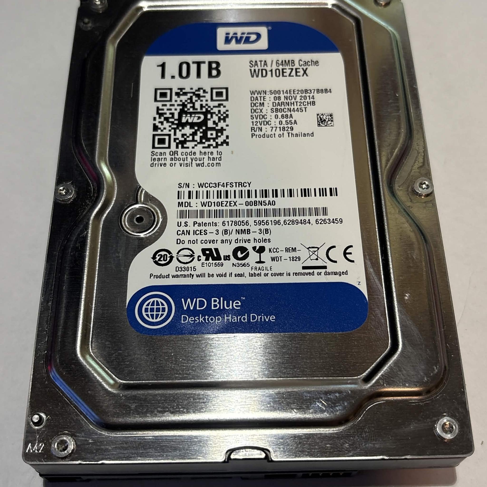 WD Blue 1TB 7200RPM SATA Hard Drive | SMART Caution