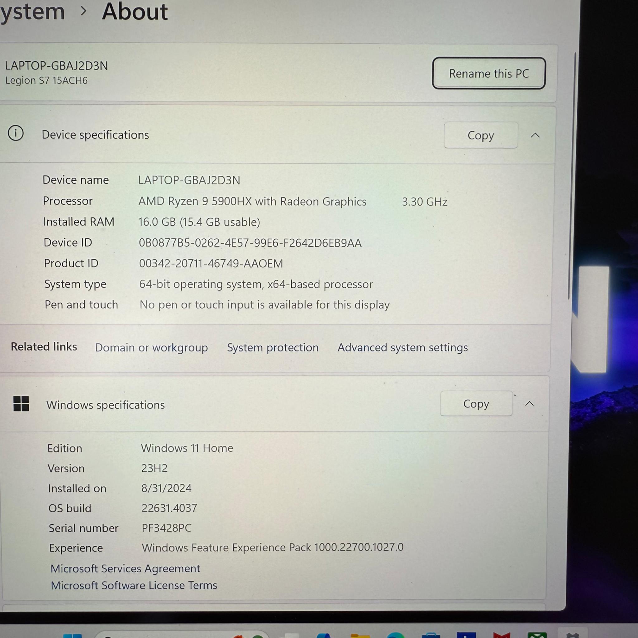 Lenovo Legion Slim 7 - Gaming Laptop