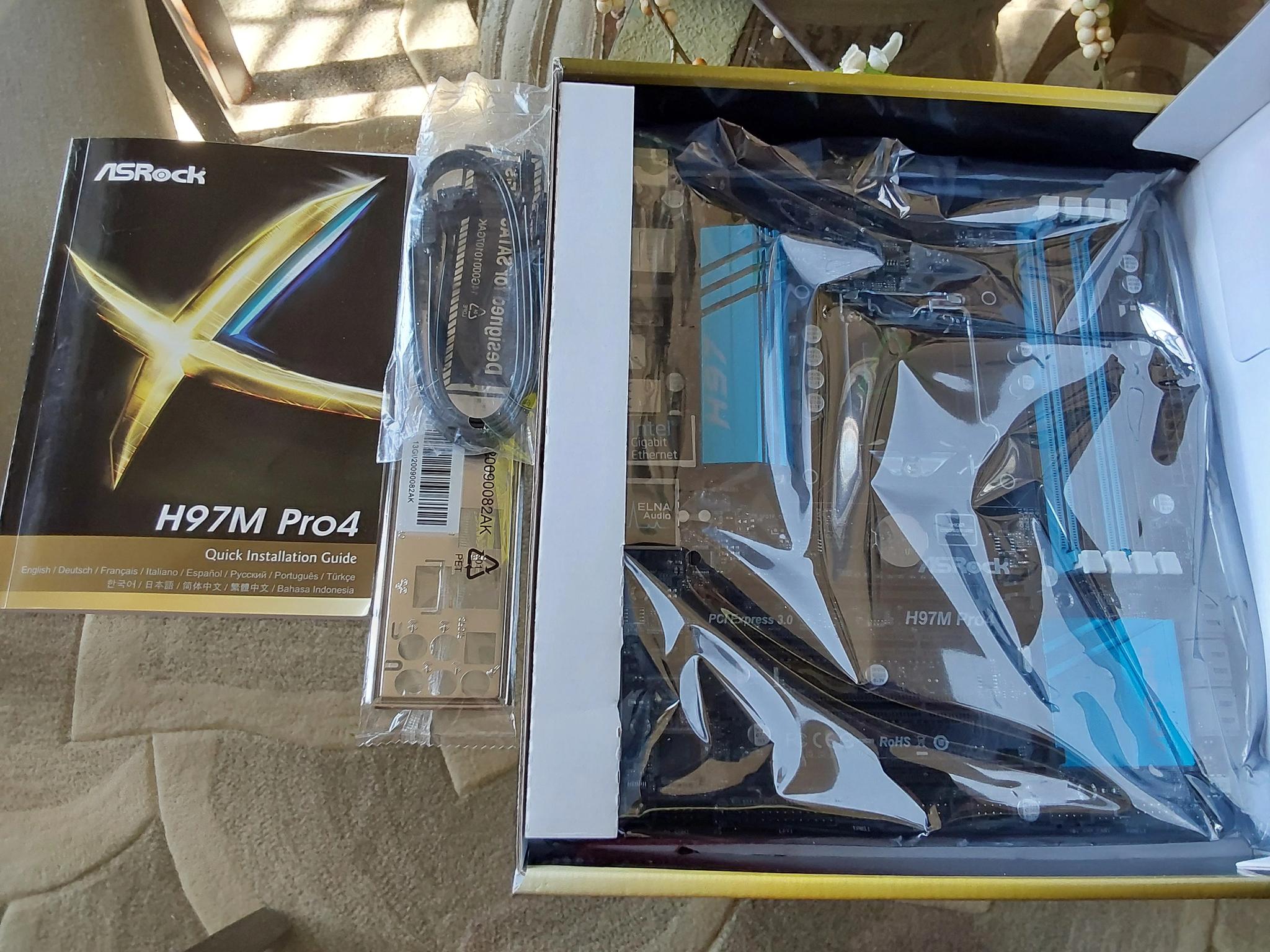 NEW ASRock Intel H97M Pro4 Motherboard, complete, sealed in original retail box