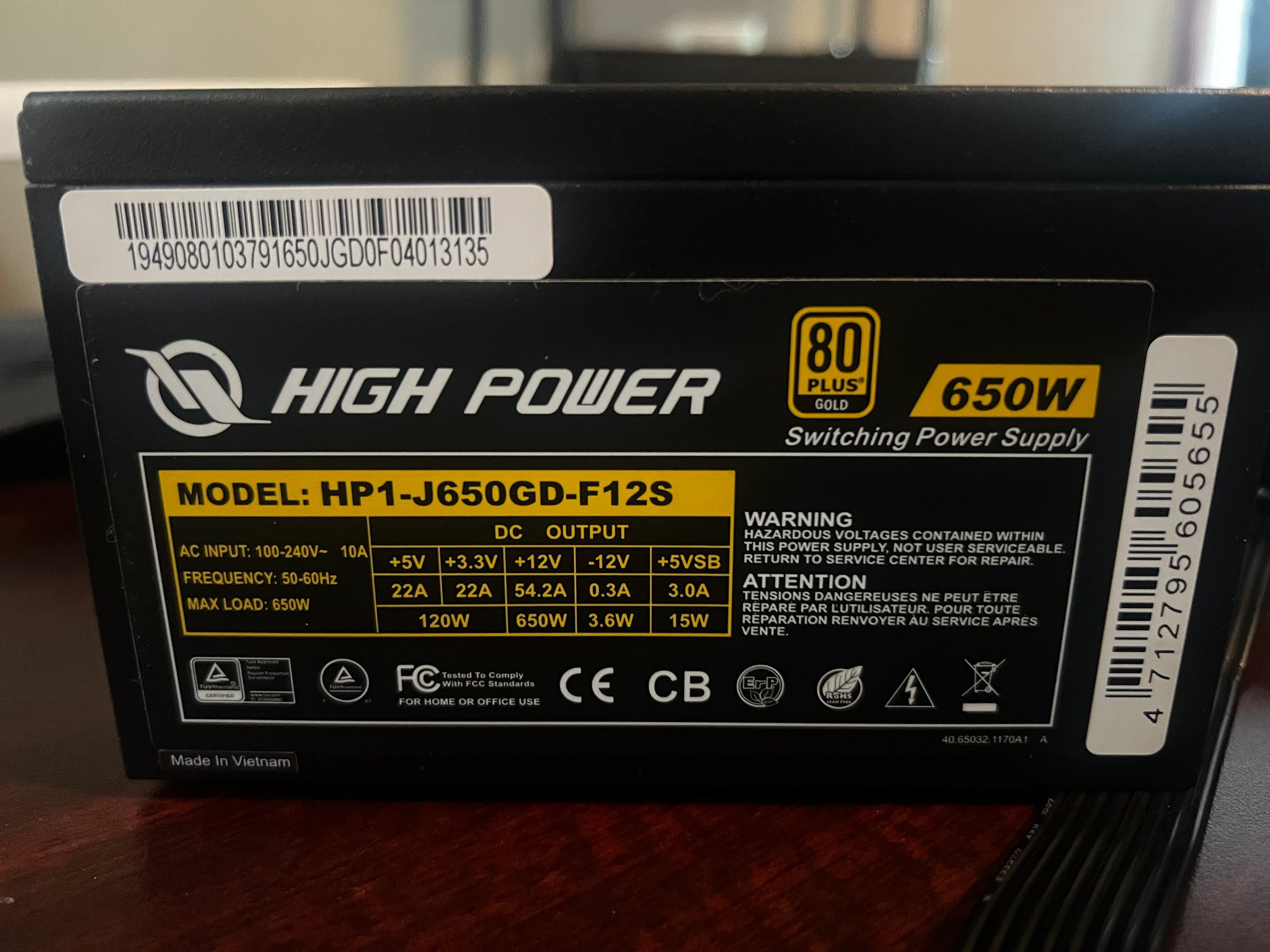High Power 650w 80GOLD