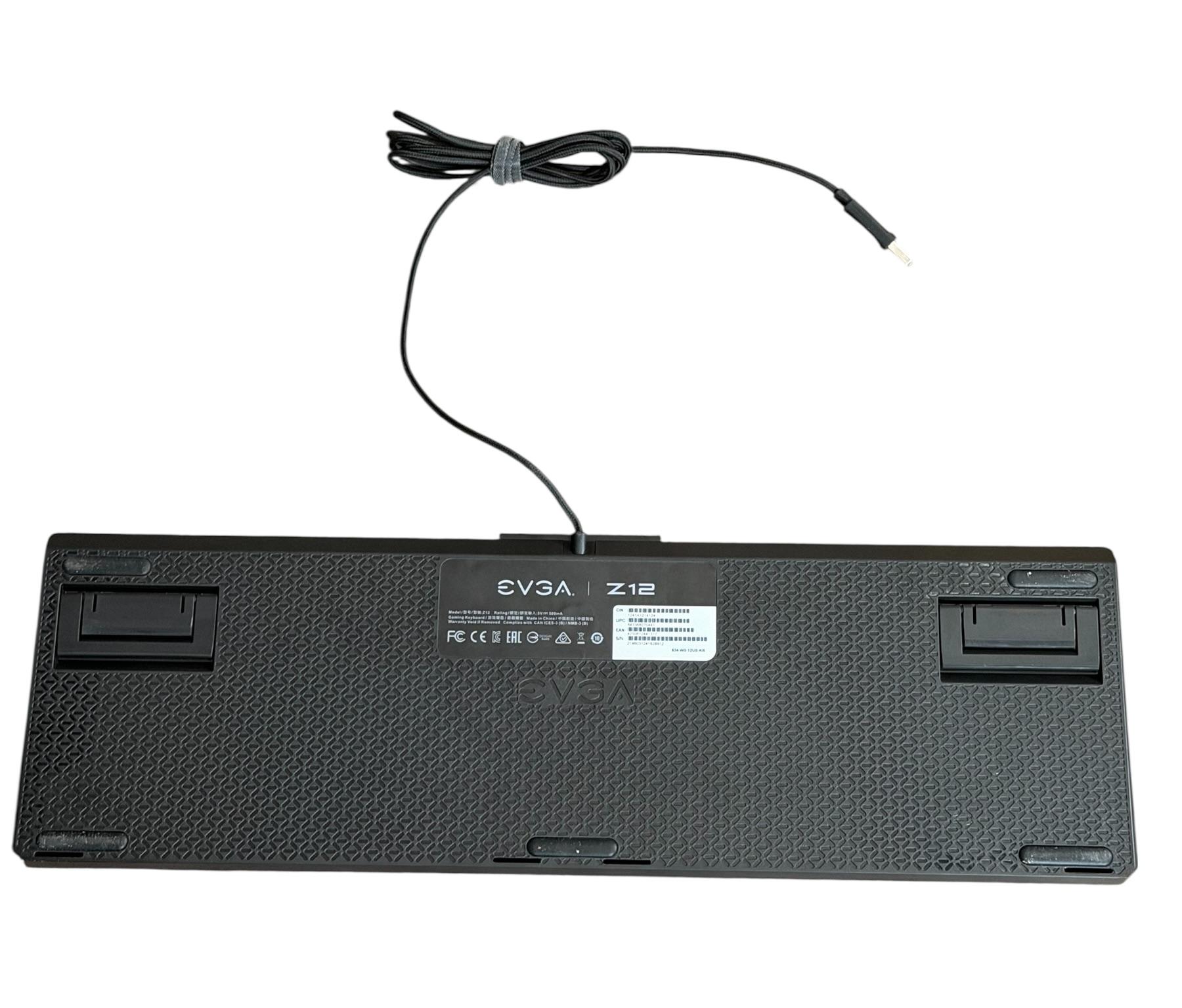 EVGA Z12 Gaming RGB Wired Mechanical Keyboard with Leather Wrist Pad