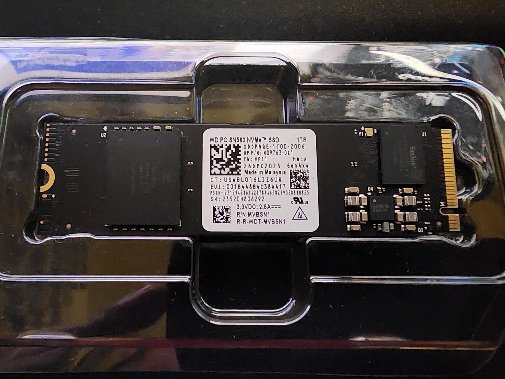 Western Digital 560 1tb m.2