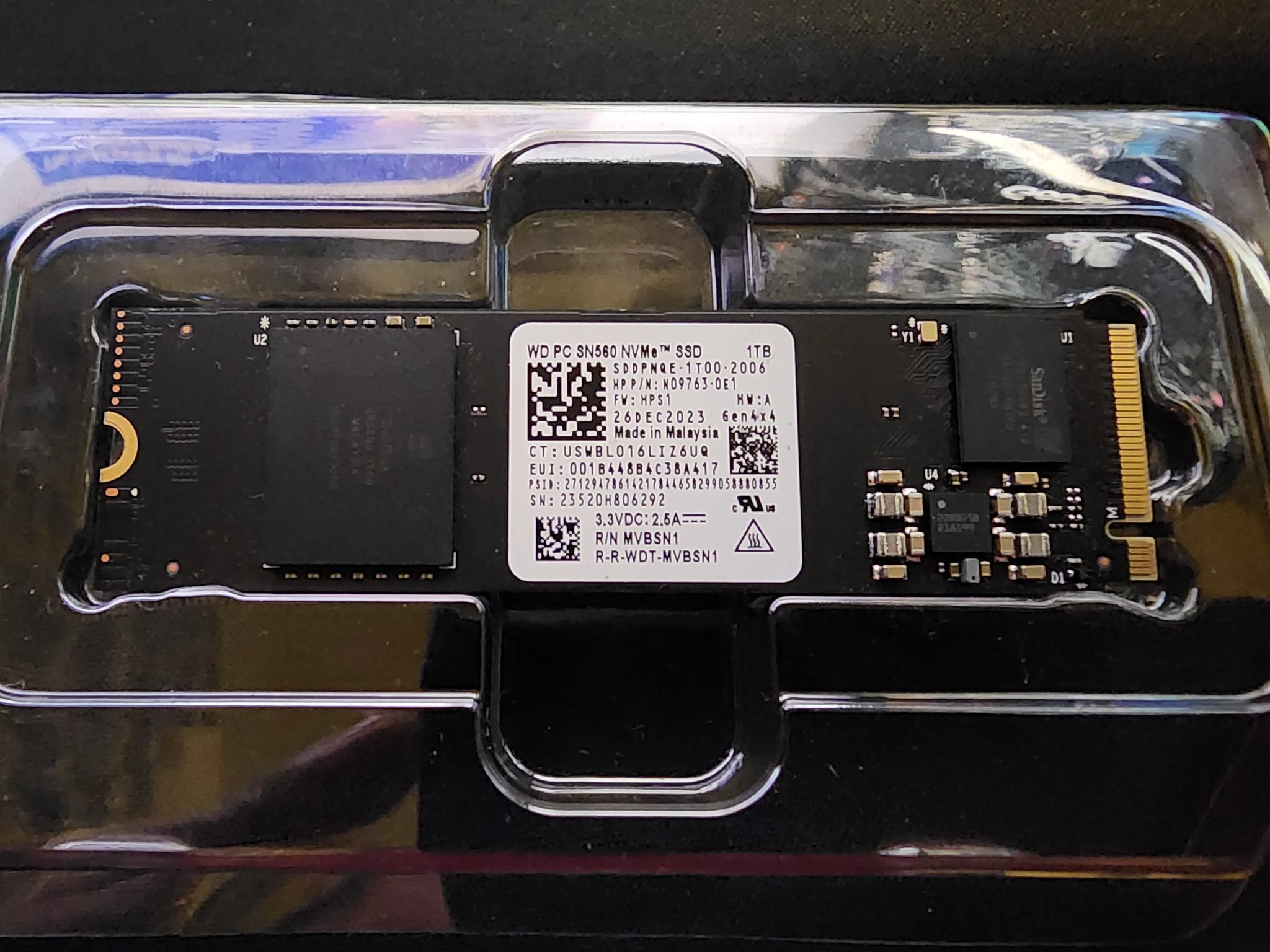 Western Digital 560 1tb m.2