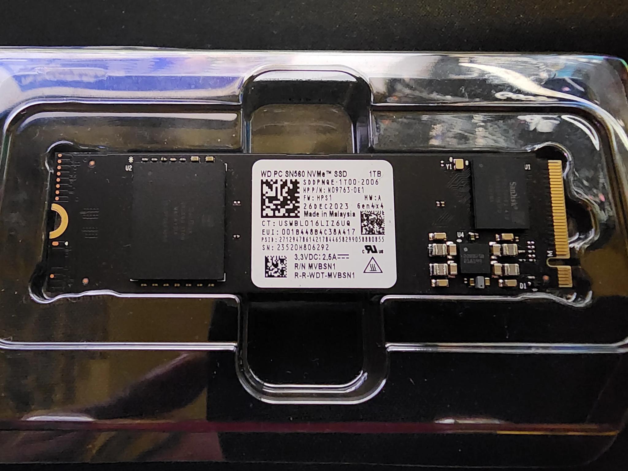 Western Digital 560 1tb m.2