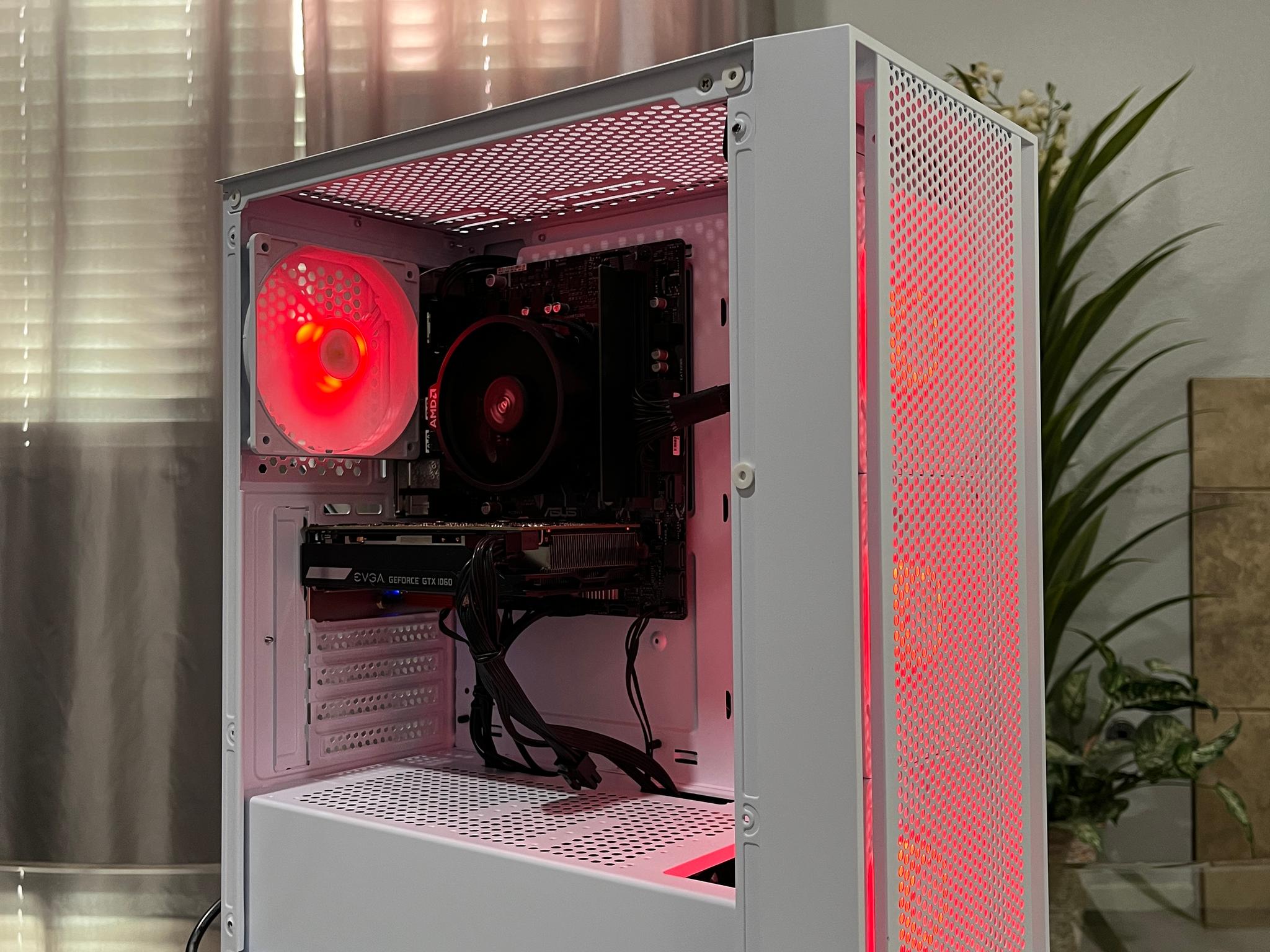 GTX 1060 6GB, Ryzen 5 2600, 8GB RAM | White RGB Gaming Computer/Pc
