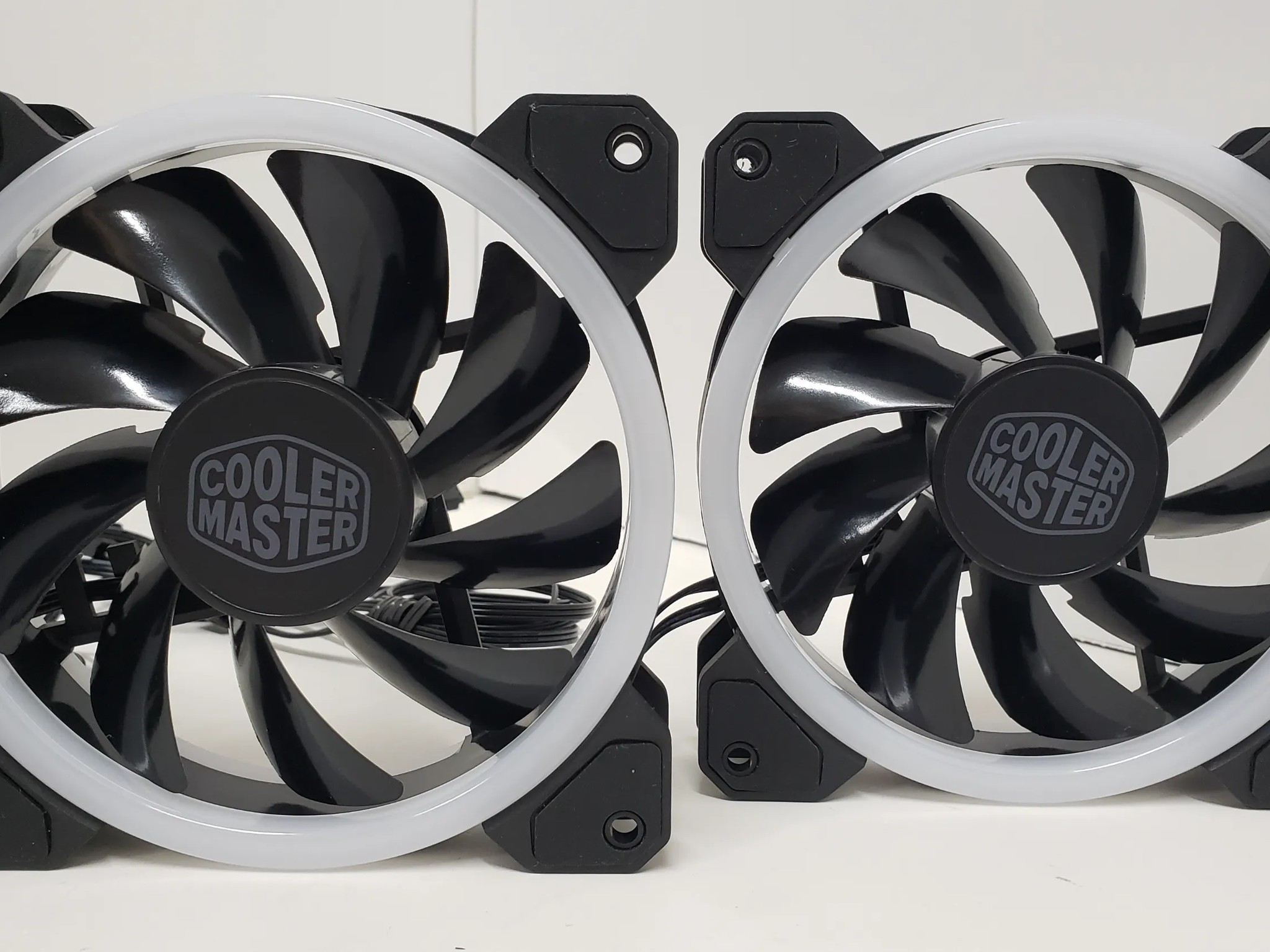 Cooler Master 120mm ARGB case fans, 3-pin, 1200 RPM, 12V/0.6A - LOT of 4 fans