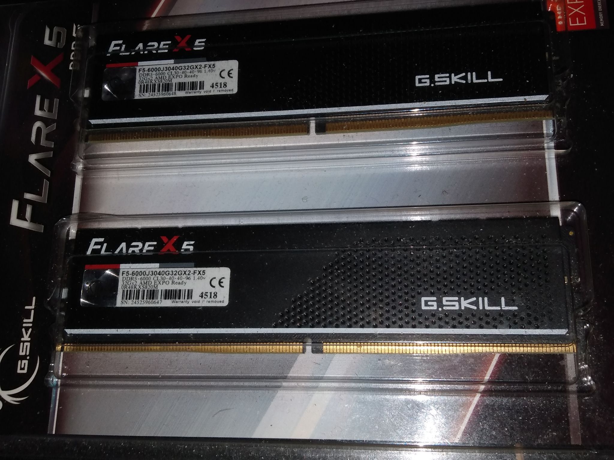 G.SKILL Flare X5 Series DDR5 RAM (AMD Expo) 64GB (2x32GB) 6000MT/s CL30-40-40-96 1.40V