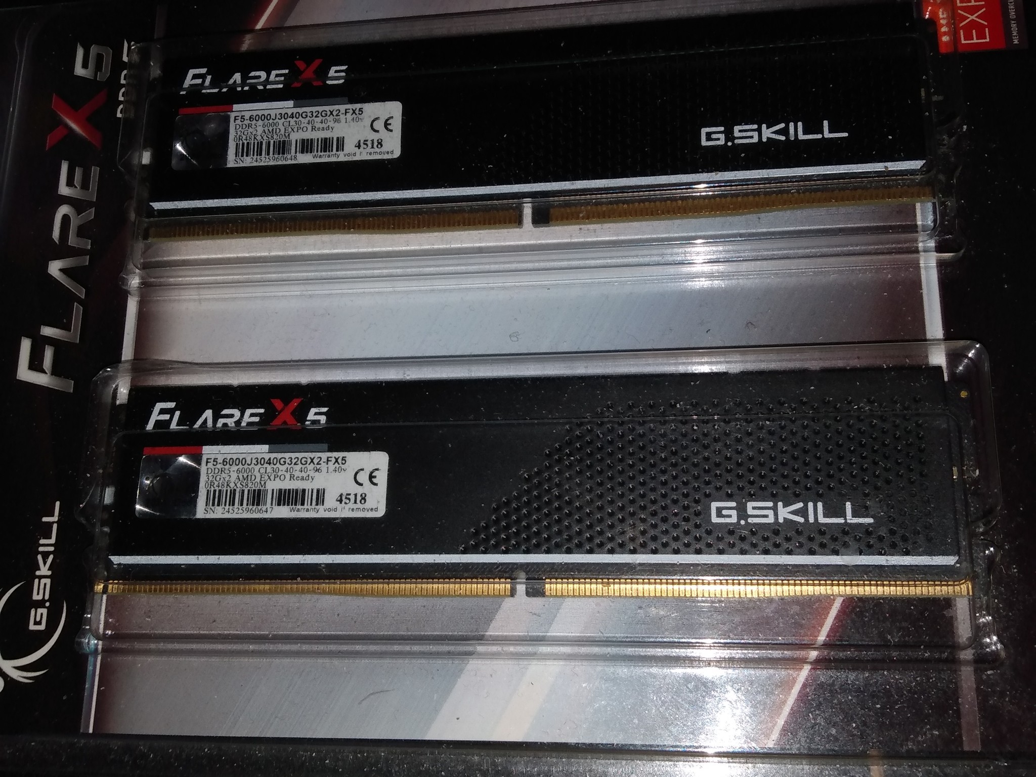 G.SKILL Flare X5 Series DDR5 RAM (AMD Expo) 64GB (2x32GB) 6000MT/s CL30-40-40-96 1.40V