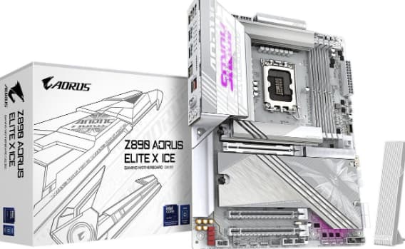 BRAND NEW! GIGABYTE Z890 AORUS ELITE X ICE Ultra Core, LGA 1851, DDR5, PCIE 5.0, ATX, WIFI 7.