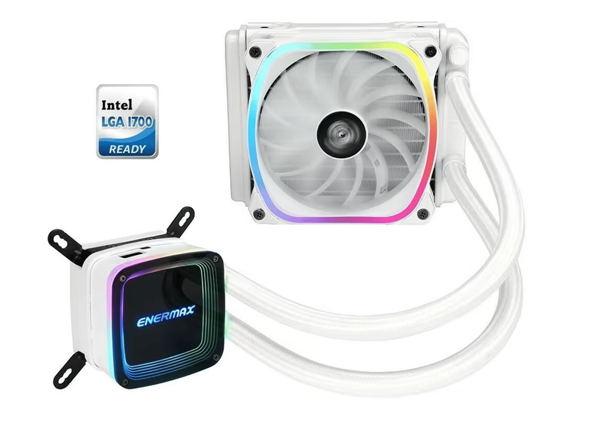 Enermax AQUAFUSION 120mm ARGB AIO CPU Cooler - AM5 & LGA 1700 Kit Included