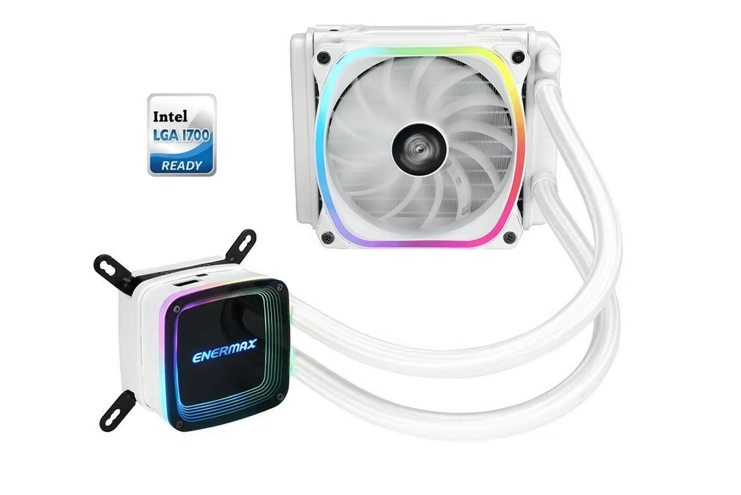 Enermax AQUAFUSION 120mm ARGB AIO CPU Cooler - AM5 & LGA 1700 Kit Included