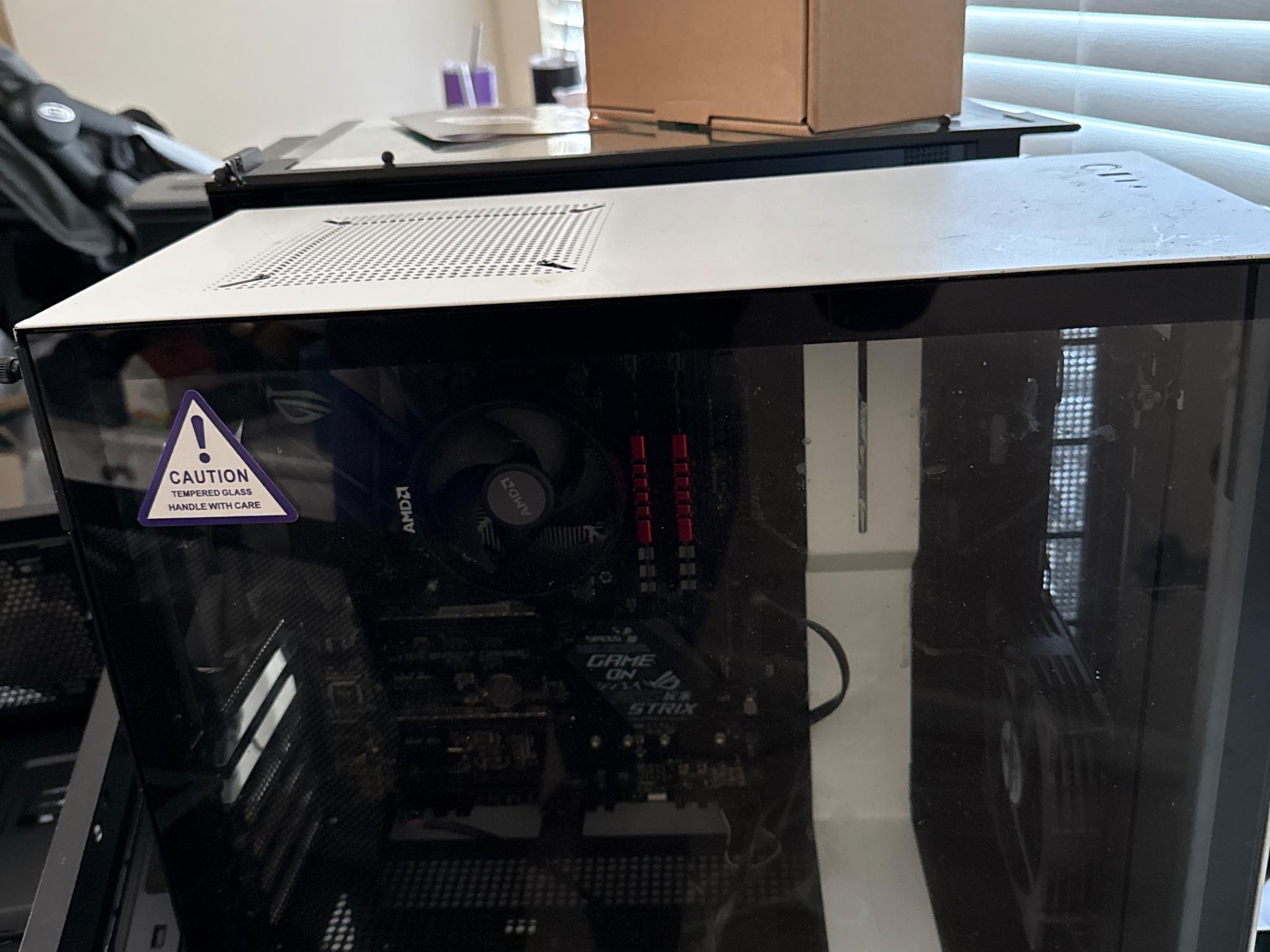 Ryzen 3600, B450 motherboard, case 1 pc fan 2 outtake fans, 32gb RAM , 650w PSU