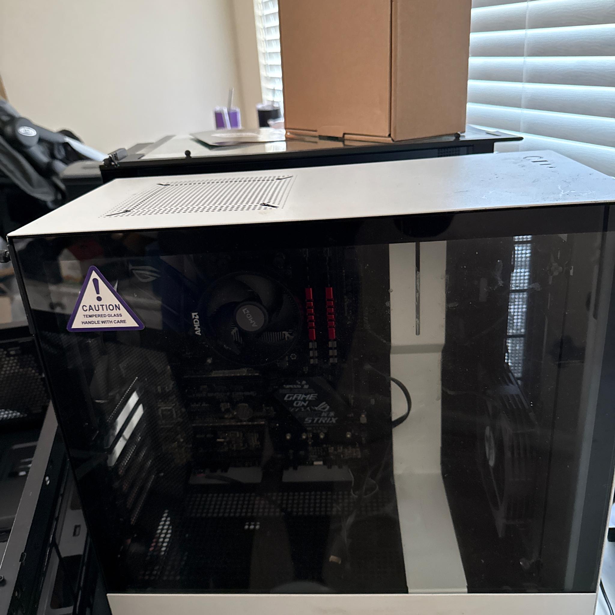 Ryzen 3600, B450 motherboard, case 1 pc fan 2 outtake fans, 32gb RAM , 650w PSU