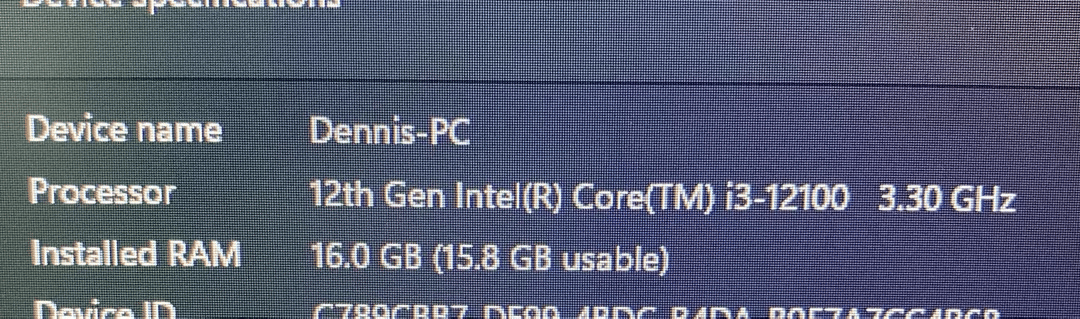 Intel Core I3-12100 CPU 