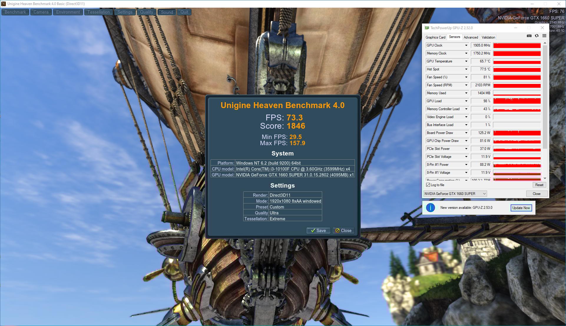 PNY GeForce GTX 1660 SUPER 6GB XLR8 Gaming Overclocked Edition, Used.