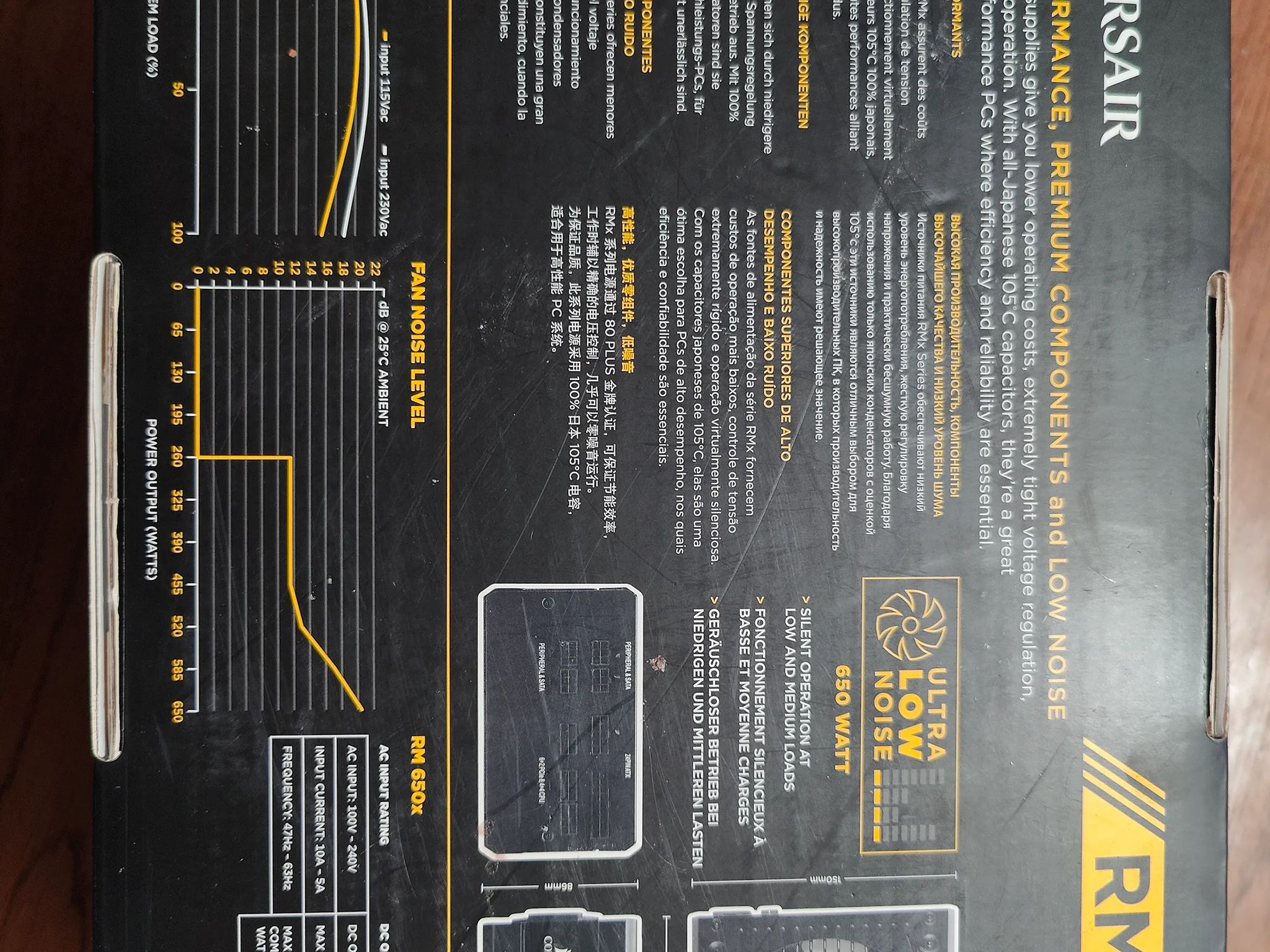 Corsair RM 650 W 80+ Gold Certified Fully Modular ATX Power Supply - Fully Modular - All Cables
