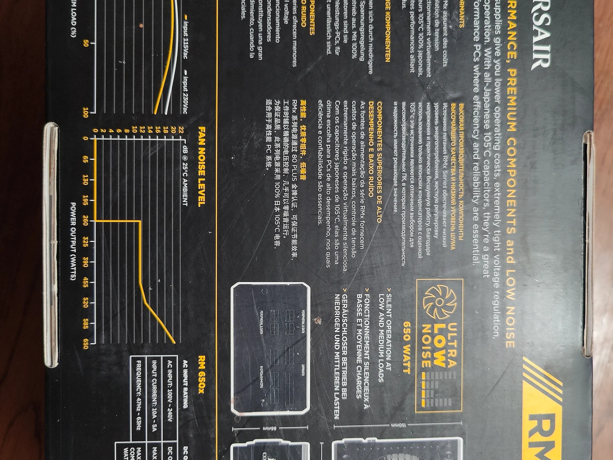 Corsair RM 650 W 80+ Gold Certified Fully Modular ATX Power Supply - Fully Modular - All Cables