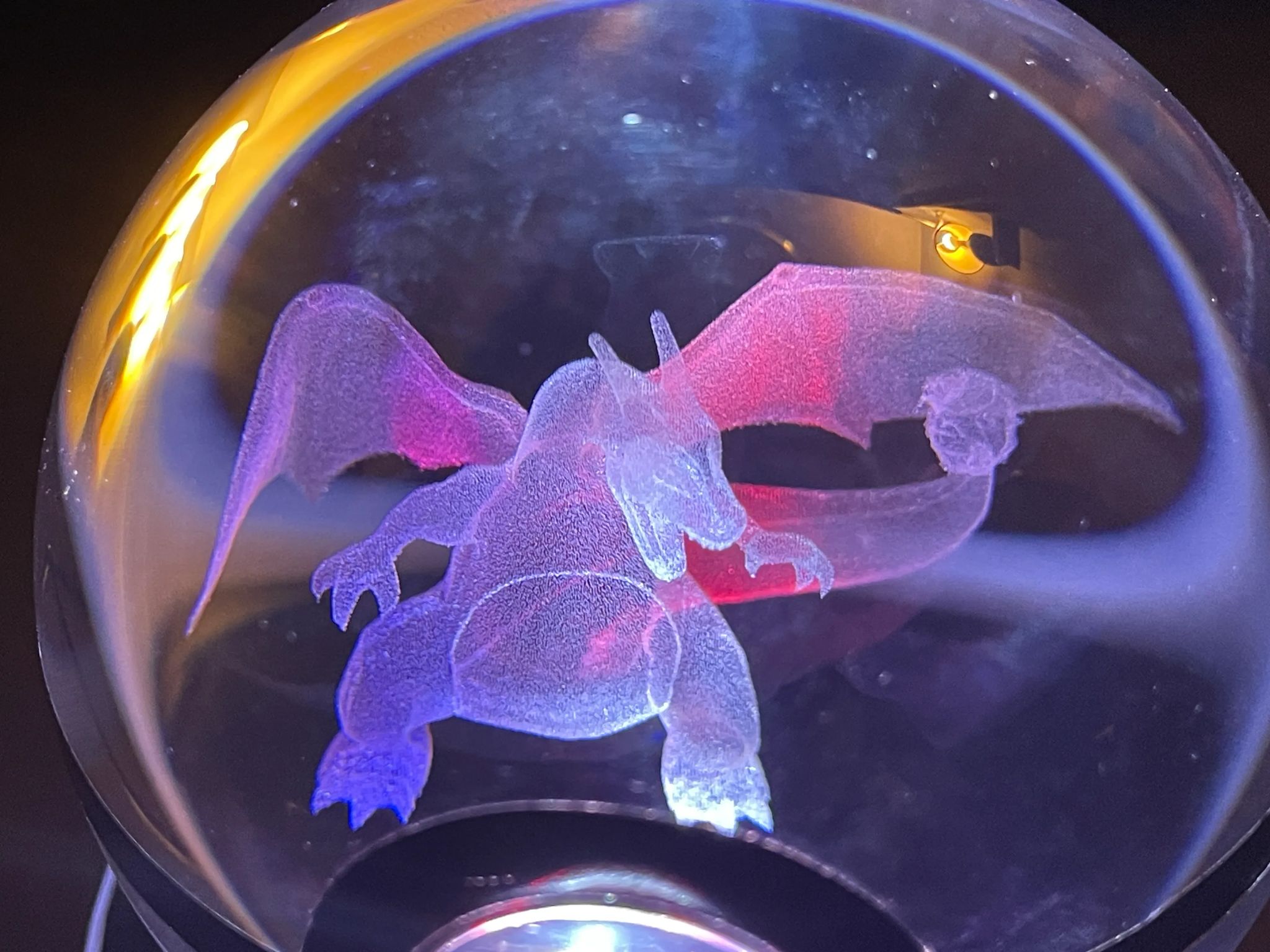 Charizard Crystal Ball With RGB Stand