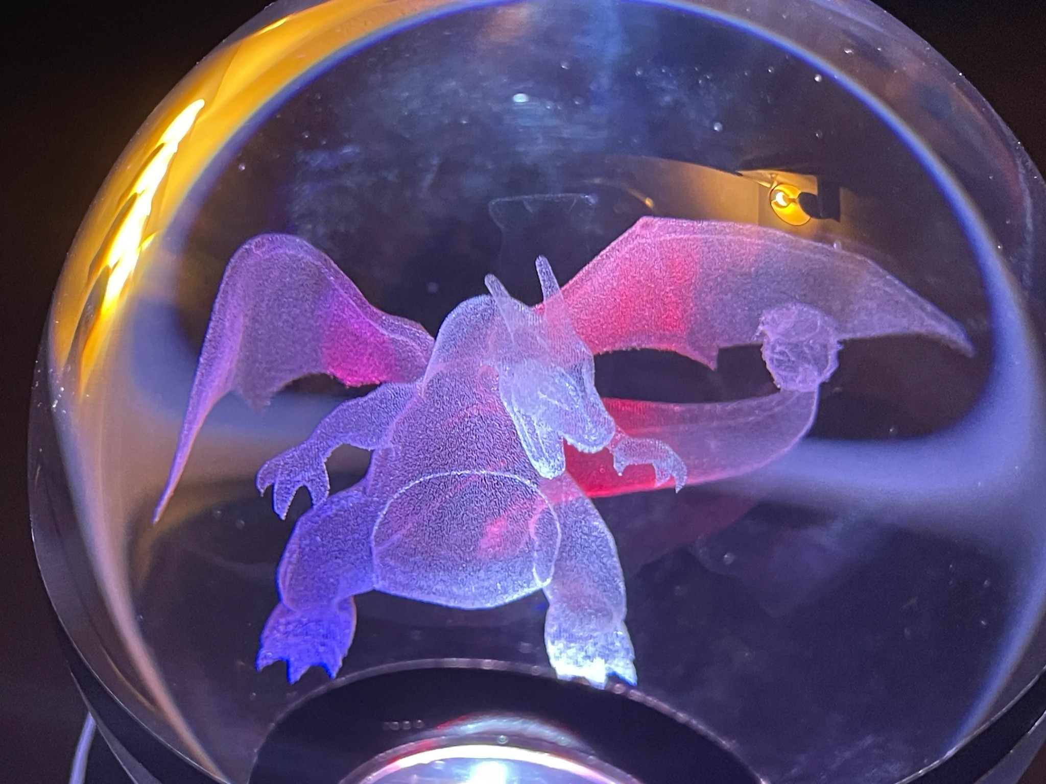 Charizard Crystal Ball With RGB Stand