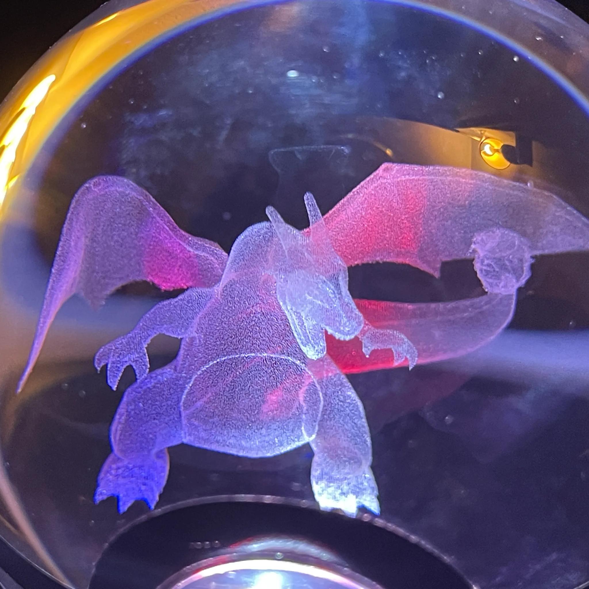 Charizard Crystal Ball With RGB Stand