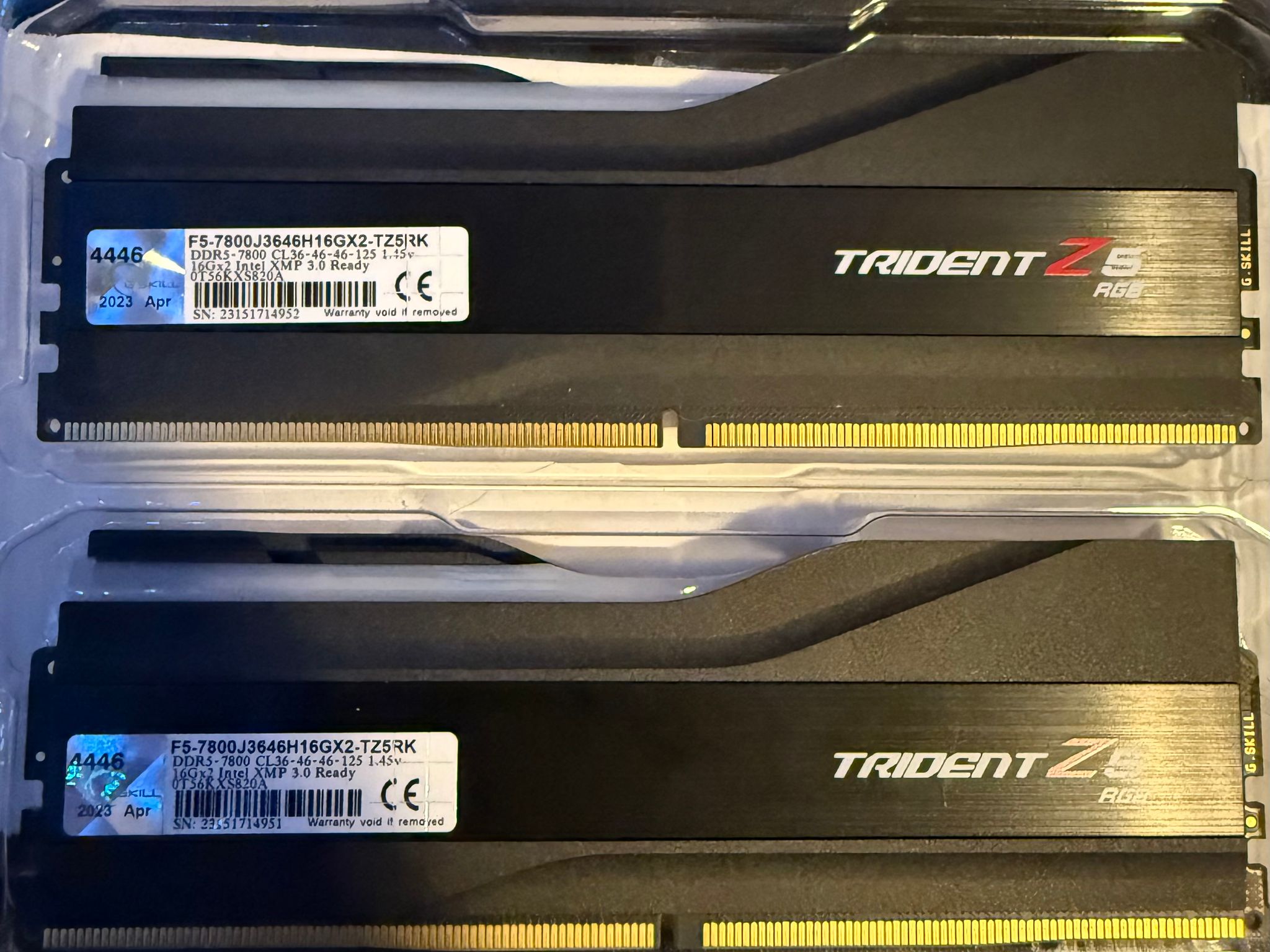G.SKILL Trident Z5 RGB 32GB (2x16GB) DDR5-7800 CL36 RAM