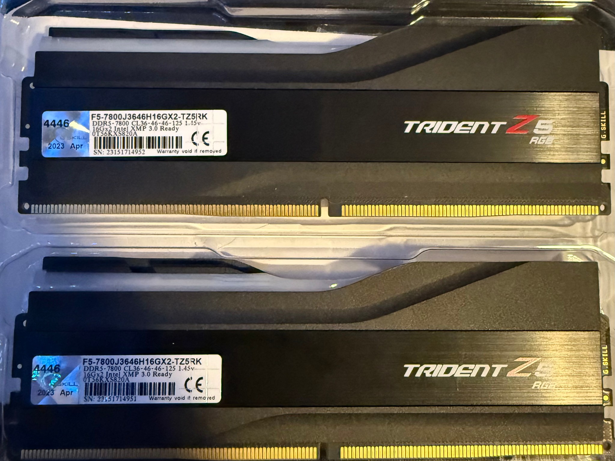 G.SKILL Trident Z5 RGB 32GB (2x16GB) DDR5-7800 CL36 RAM