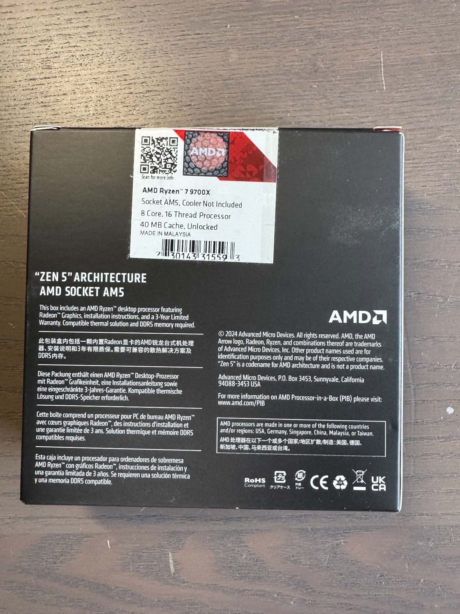 AMD Ryzen 7 9700X AM5 CPU | Jawa