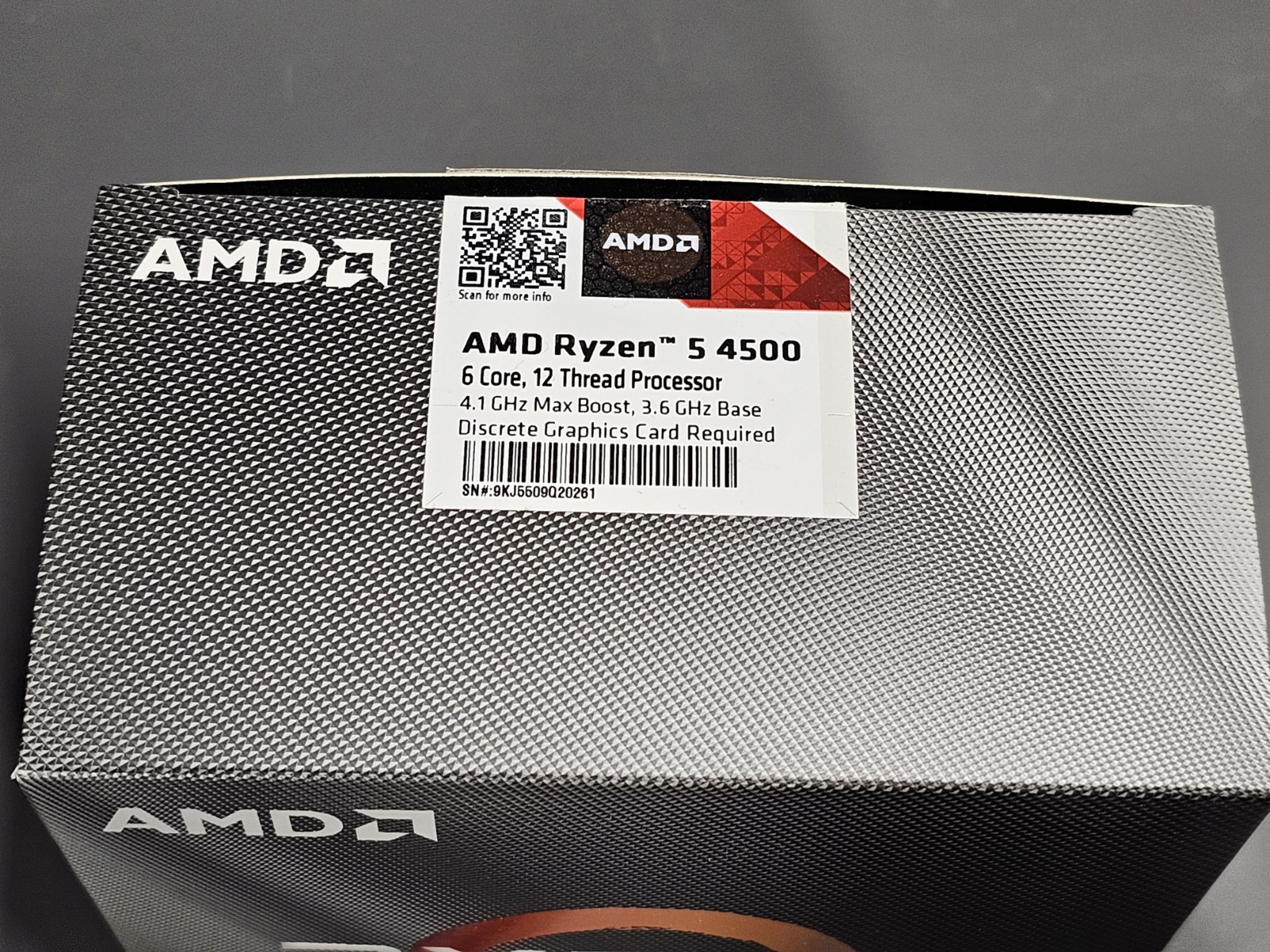 Barely used AMD Ryzen 5 4500 with stock cooler