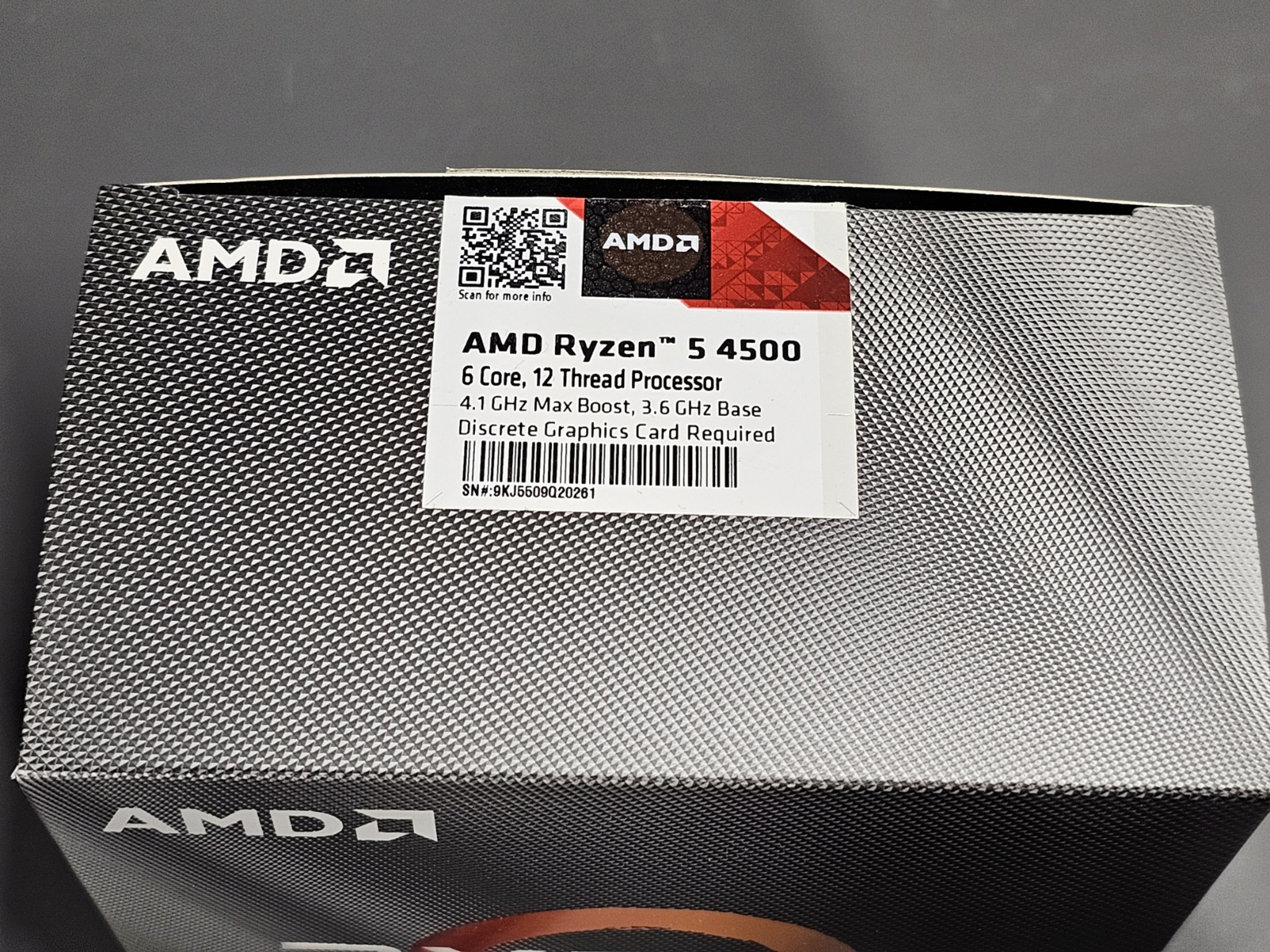 Barely used AMD Ryzen 5 4500 with stock cooler