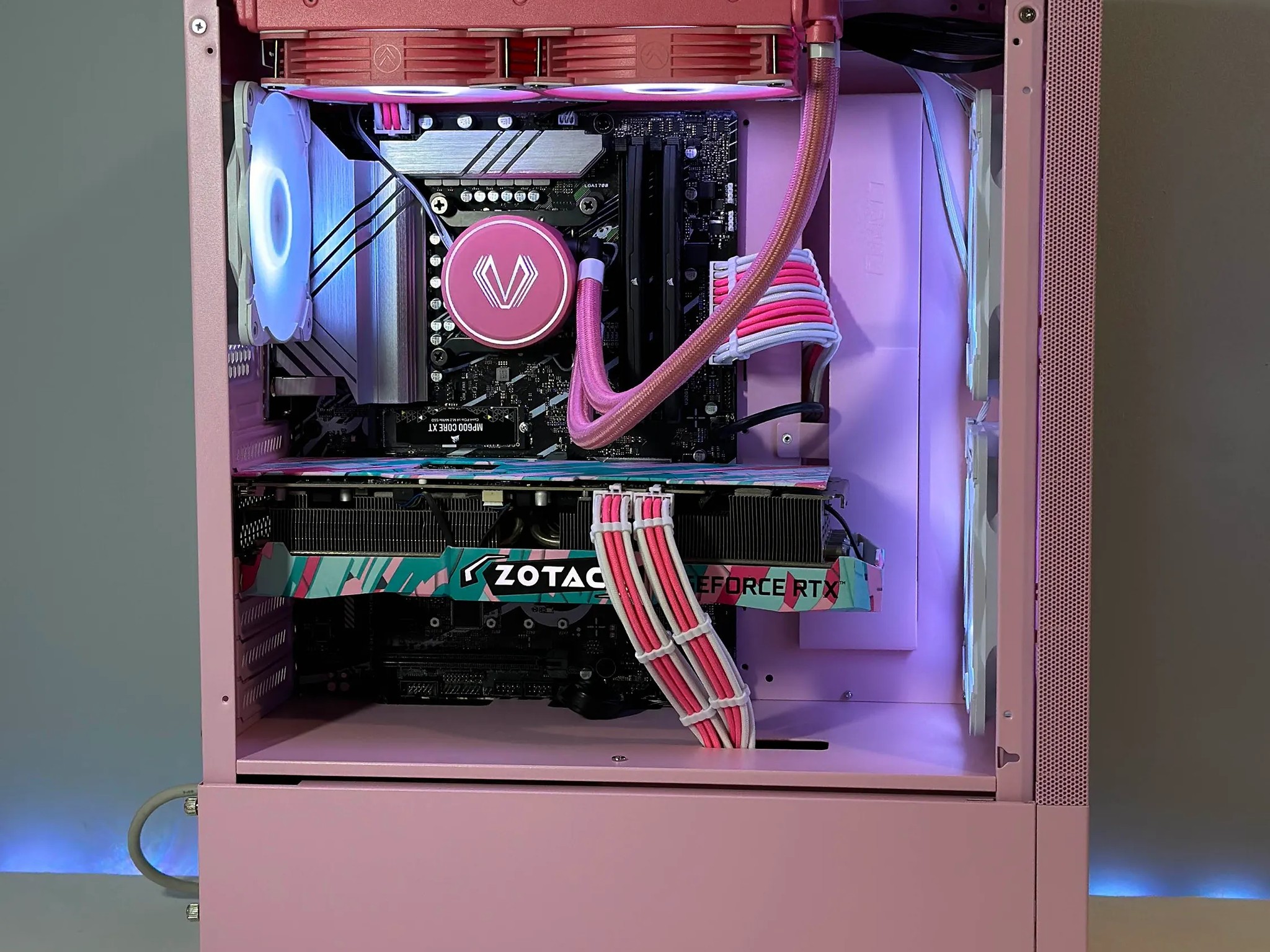 Pink Gaming PC | Intel i7-12700KF | Nvidia RTX 3080 10GB | 32GB RAM | 1TB SSD | WIFI |