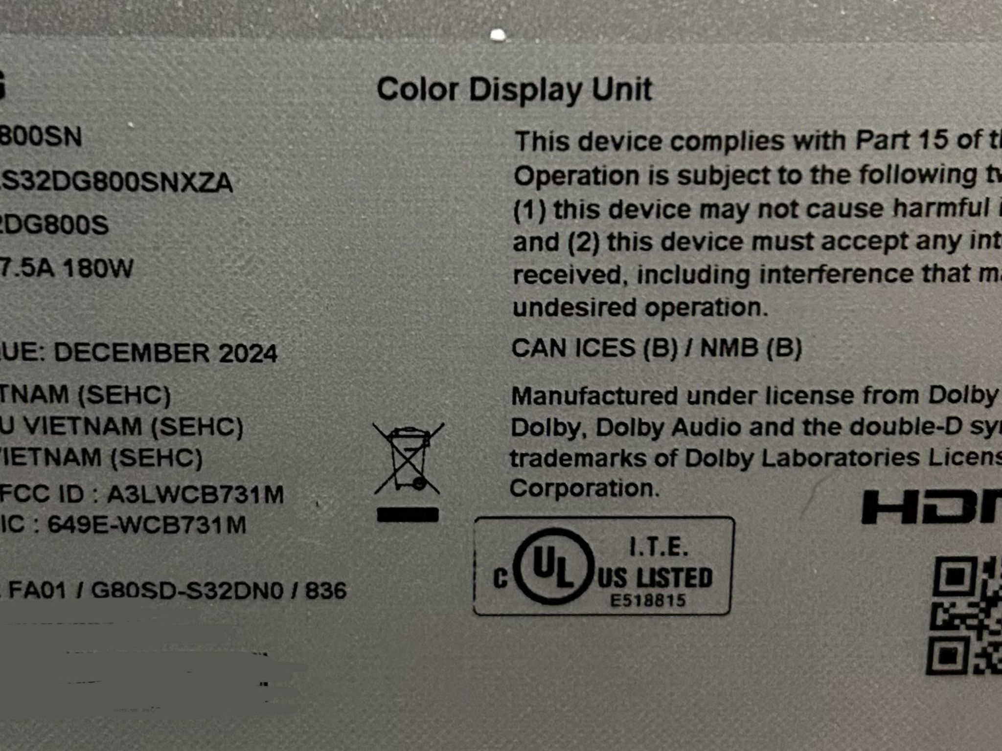 Samsung 32” QD-OLED 4K (240hz) Gaming Monitor (S32DG800SN) (MSRP is $1299.99!!)
