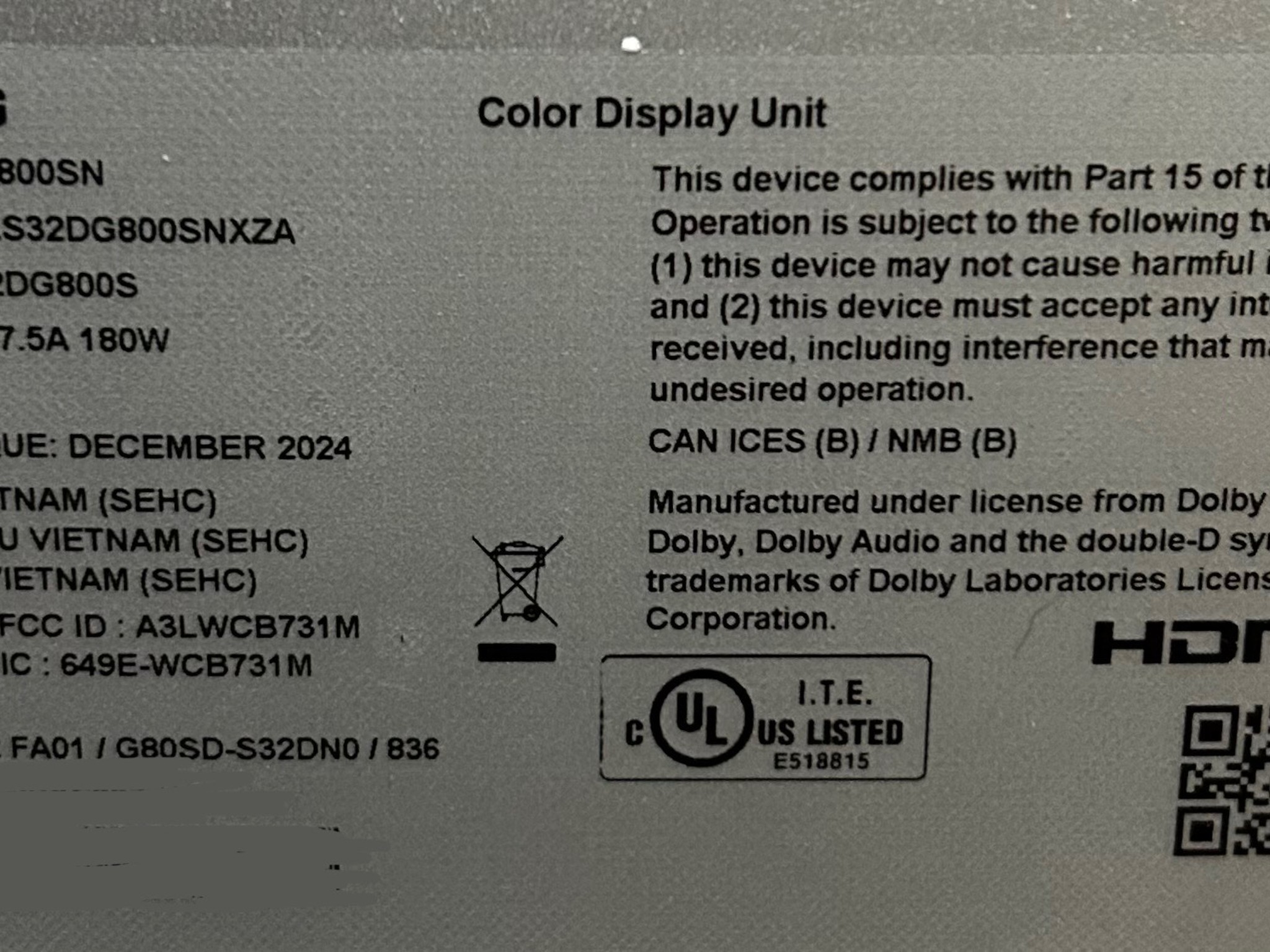 Samsung 32” QD-OLED 4K (240hz) Gaming Monitor (S32DG800SN) (MSRP is $1299.99!!)
