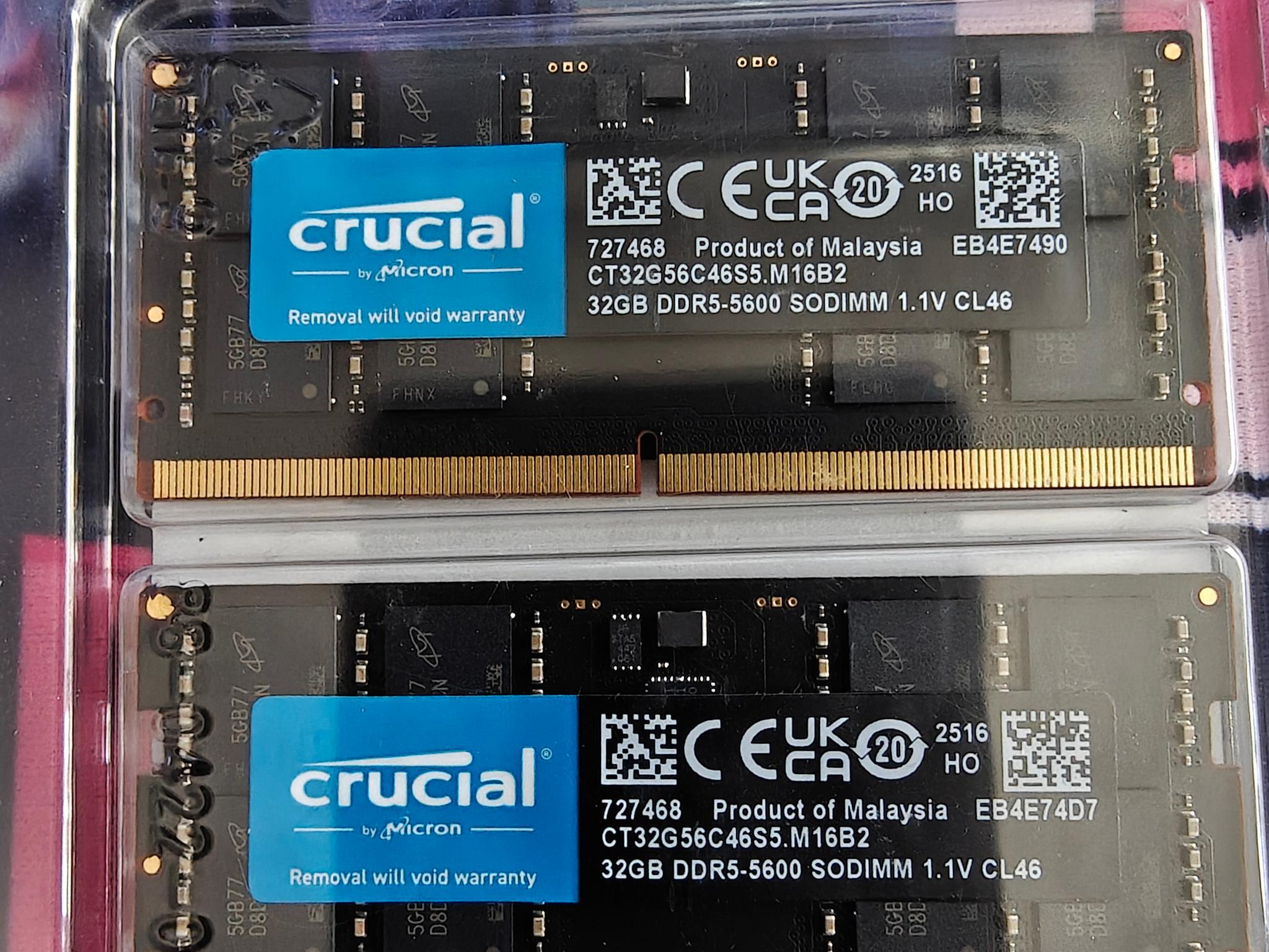 Crucial - 64GB (2x32GB)- DDR5 - 5600- (CT2K32G56C46S5)