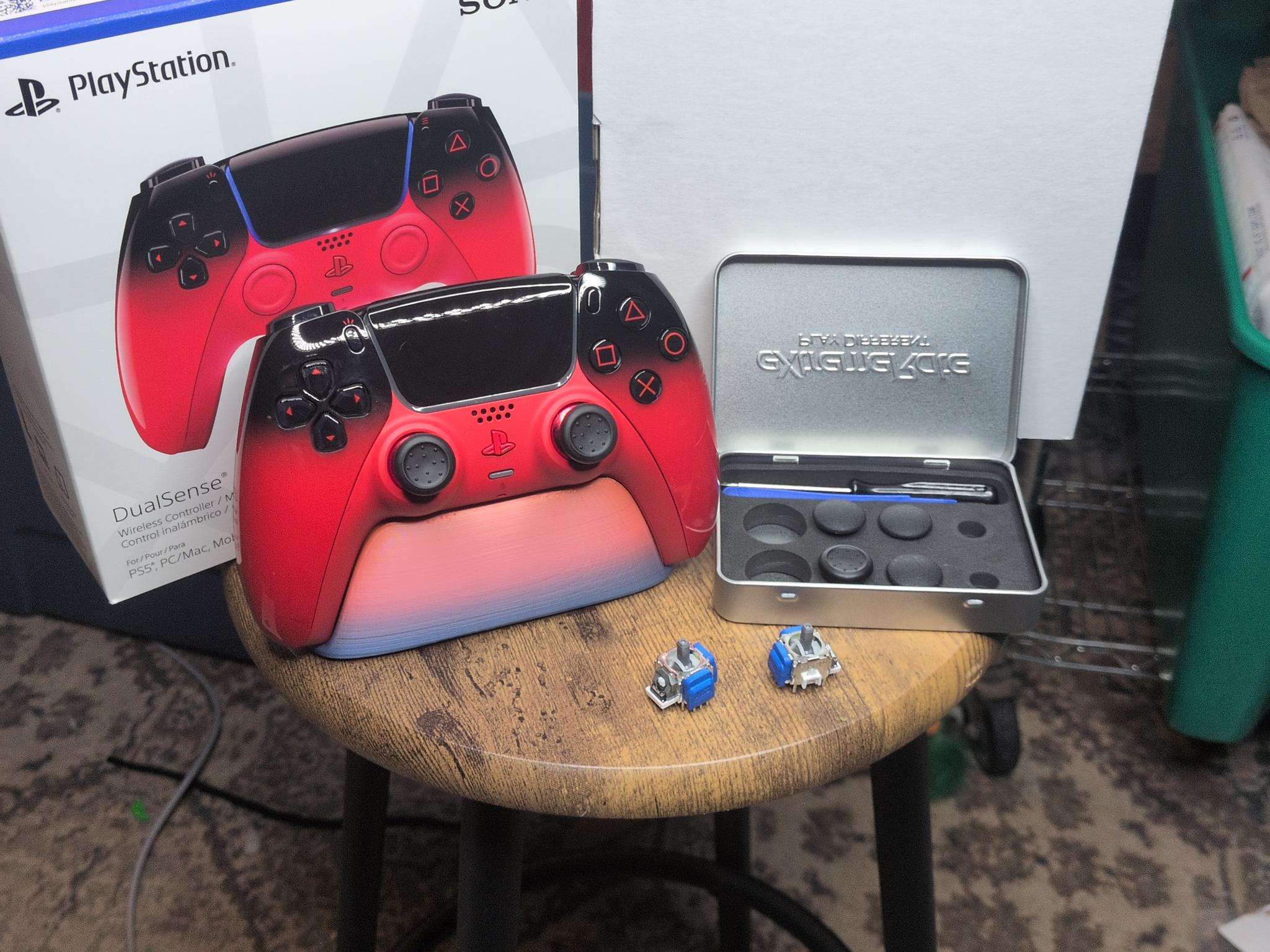 PS5 Dualsense Techno Red TMR Drift Proof upgraded controller! (BDM-060)