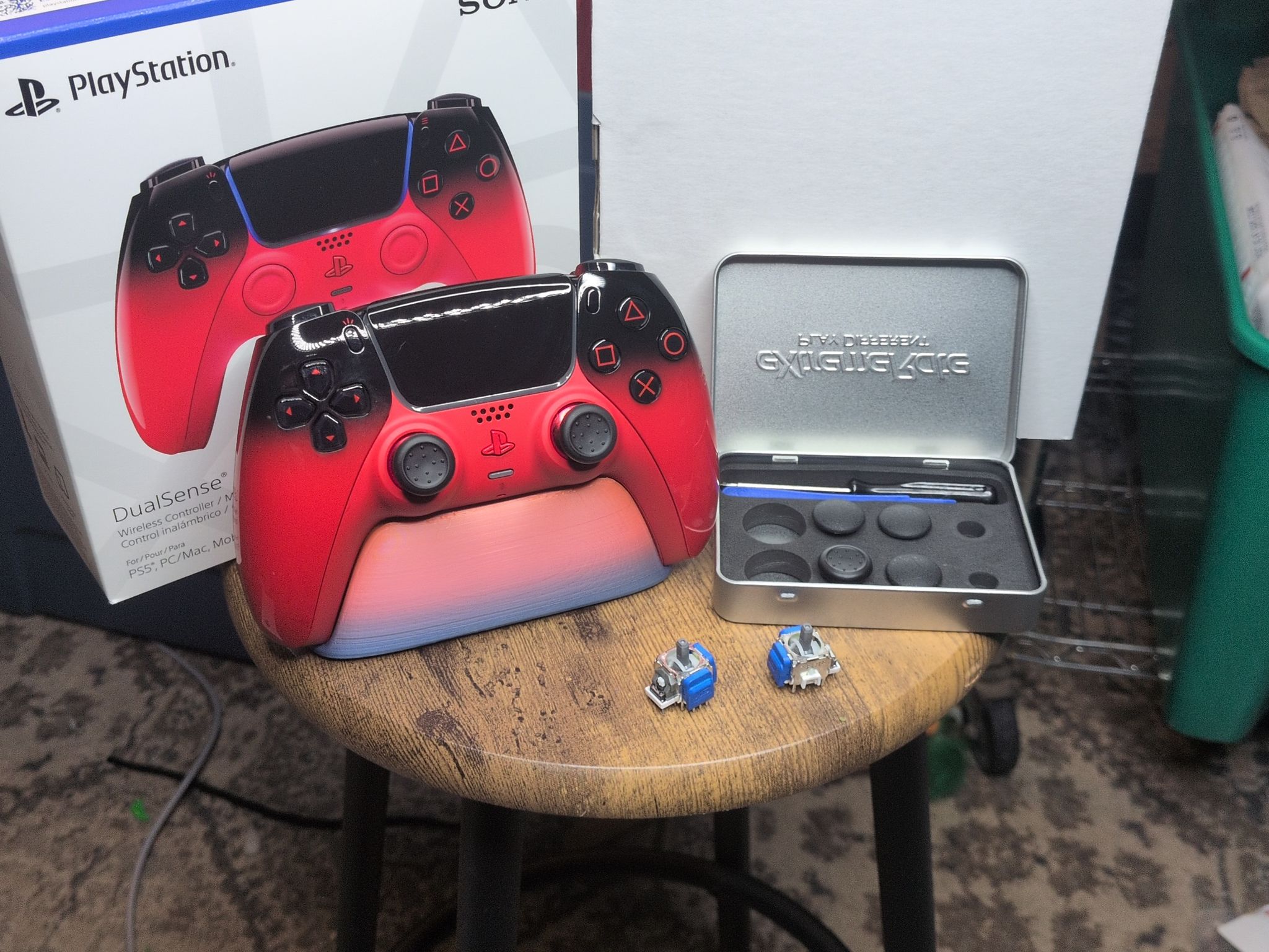 PS5 Dualsense Techno Red TMR Drift Proof upgraded controller! (BDM-060)