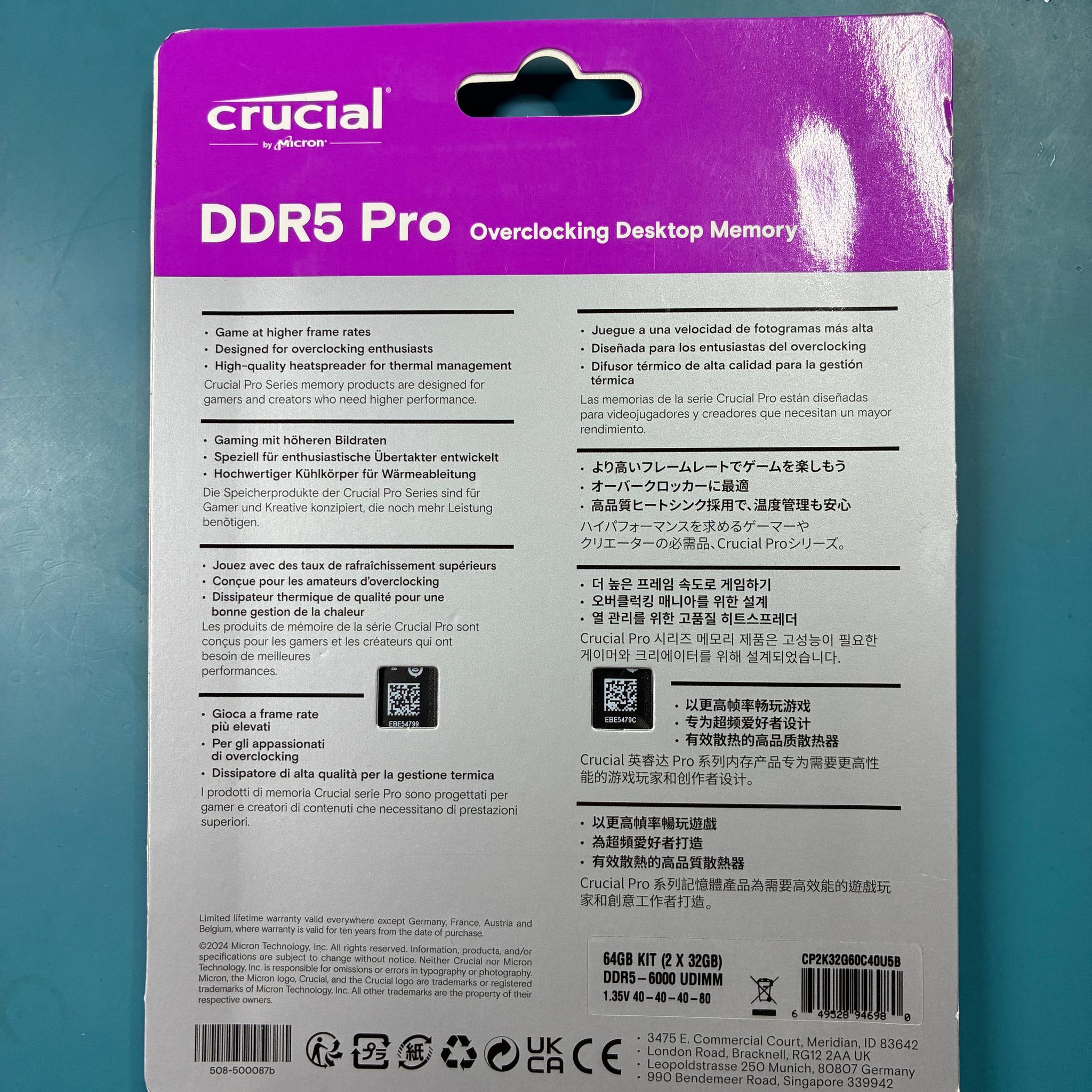 Crucial Pro DDR5 64GB kit (Memory)