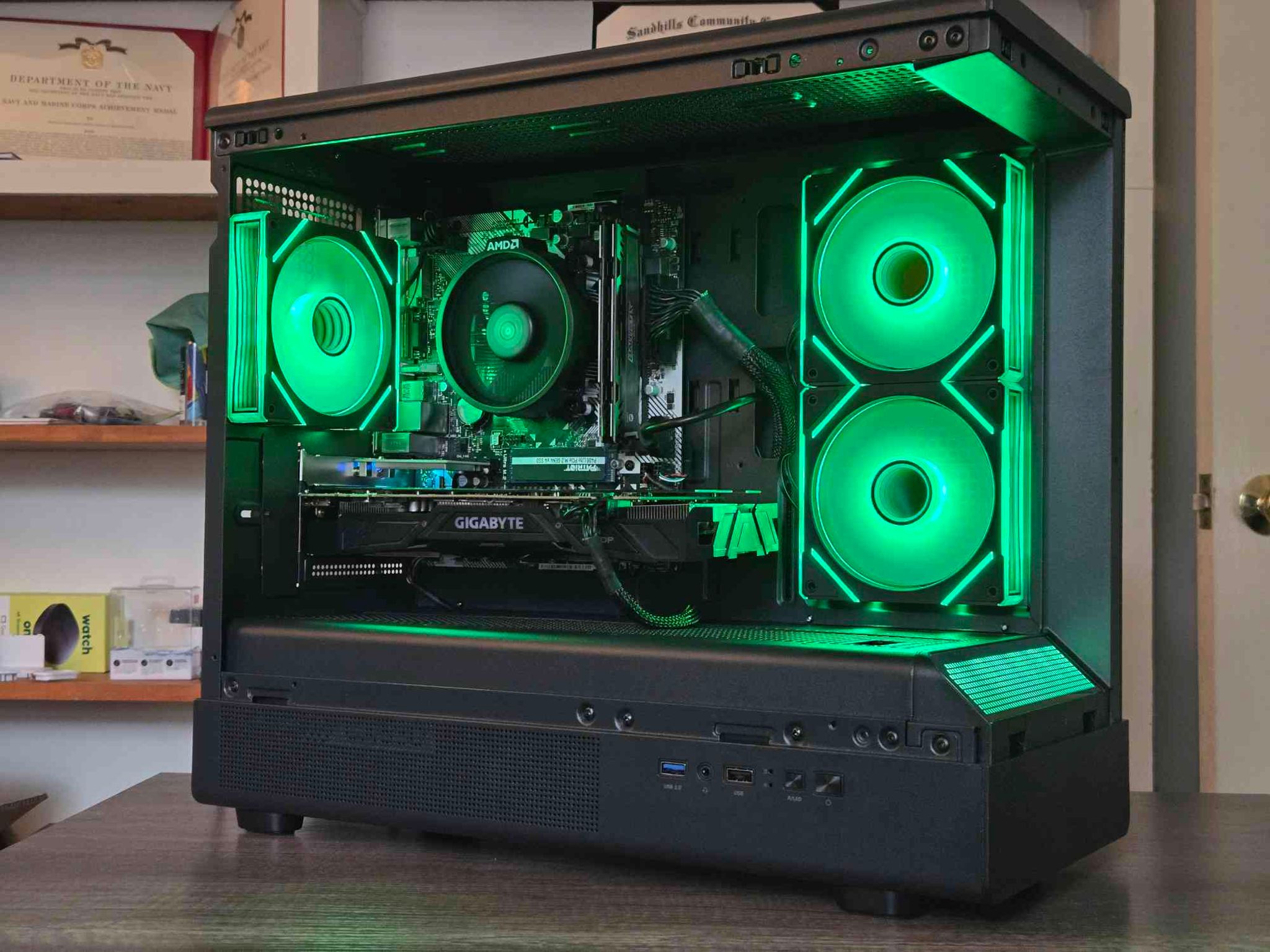 Black Gaming PC | GTX 1070 8GB | R5 2600 | 16GB | 500GB | Wi-Fi + BT | ARGB | 550W 80+ Bronze