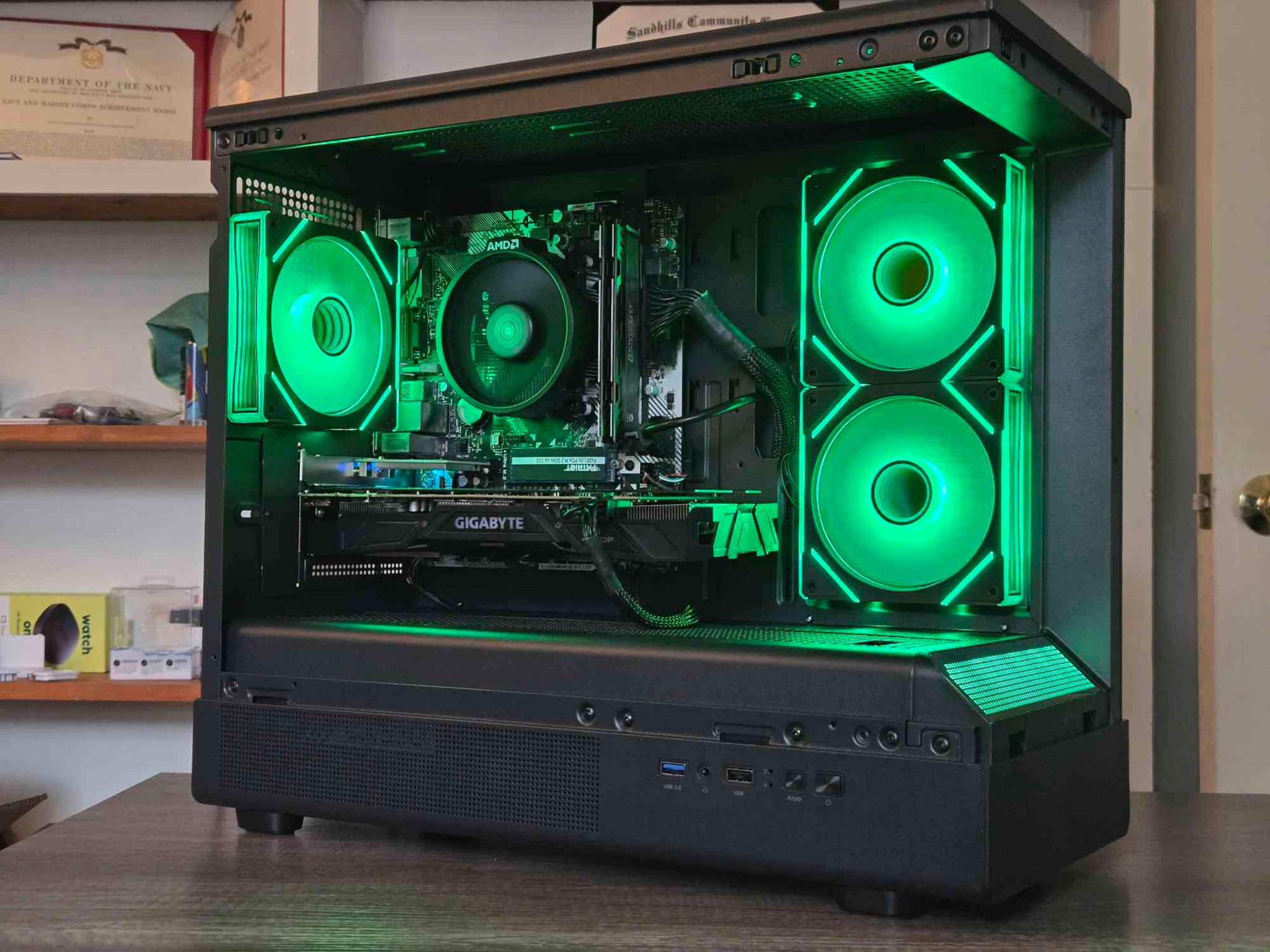 Black Gaming PC | GTX 1070 8GB | R5 2600 | 16GB | 500GB | Wi-Fi + BT | ARGB | 550W 80+ Bronze
