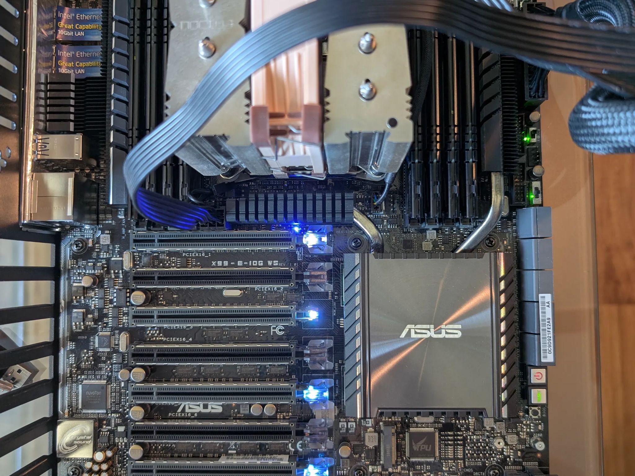 Combo: ASUS X99-E-10G WS Motherboard / Intel Core i7-6850K CPU / 64gb G.Skill Ares 3200mhz CL14 DDR4