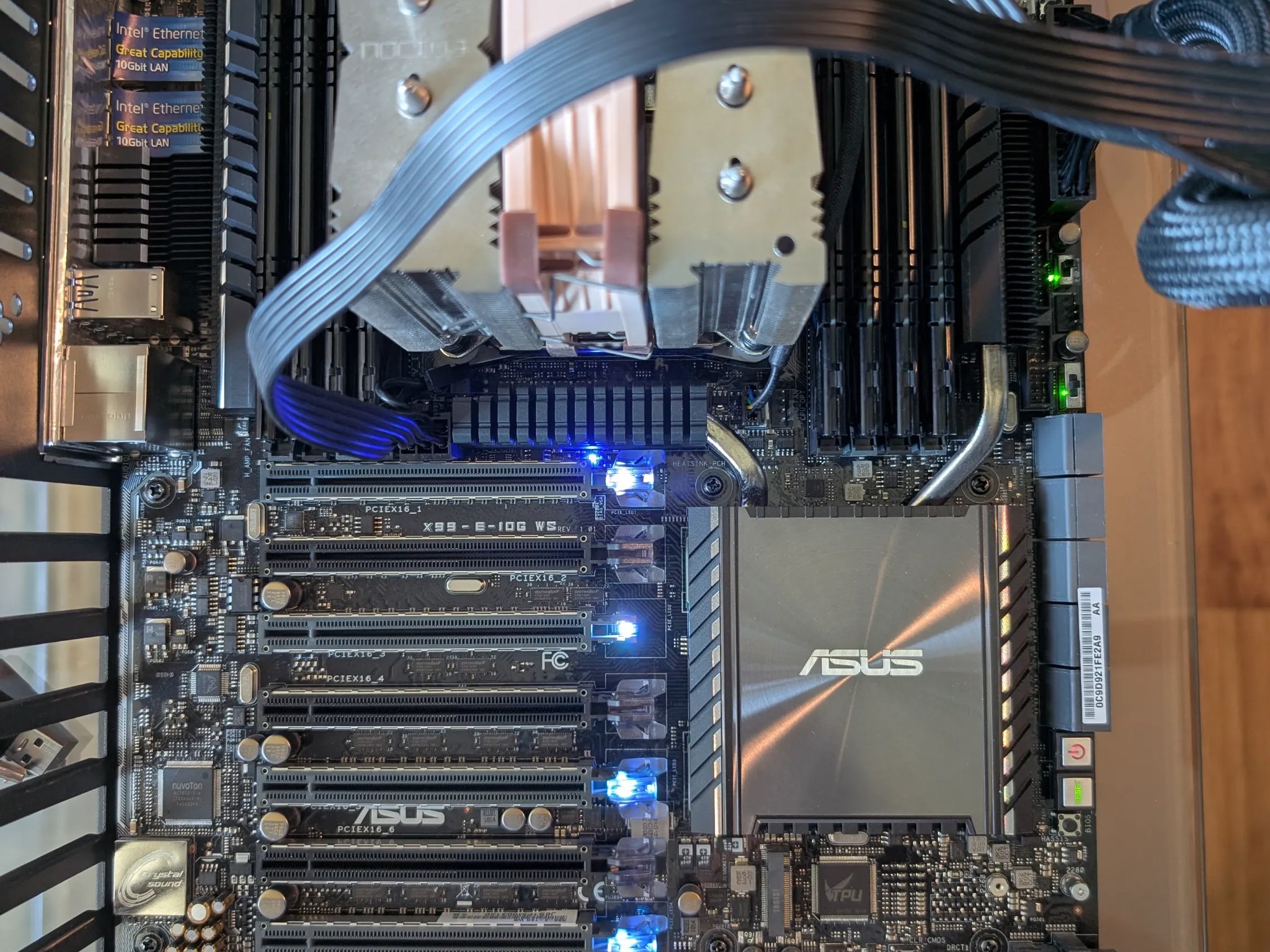 Combo: ASUS X99-E-10G WS Motherboard / Intel Core i7-6850K CPU / 64gb G.Skill Ares 3200mhz CL14 DDR4