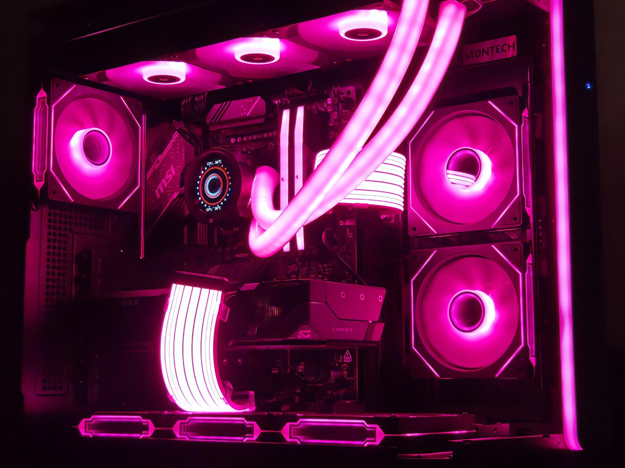 Blue Lighting!⚡| Ryzen 7 7800X3D | RX 9070 XT 16GB | 32GB DDR5 | 2TB NVMe | LCD Display!