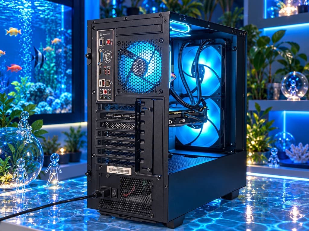🌊🌐 AQUA CORE Gaming PC | RTX 4070 | Ryzen 7 5800X | 24GB DDR4 | 500GB NVME + 1TB HDD