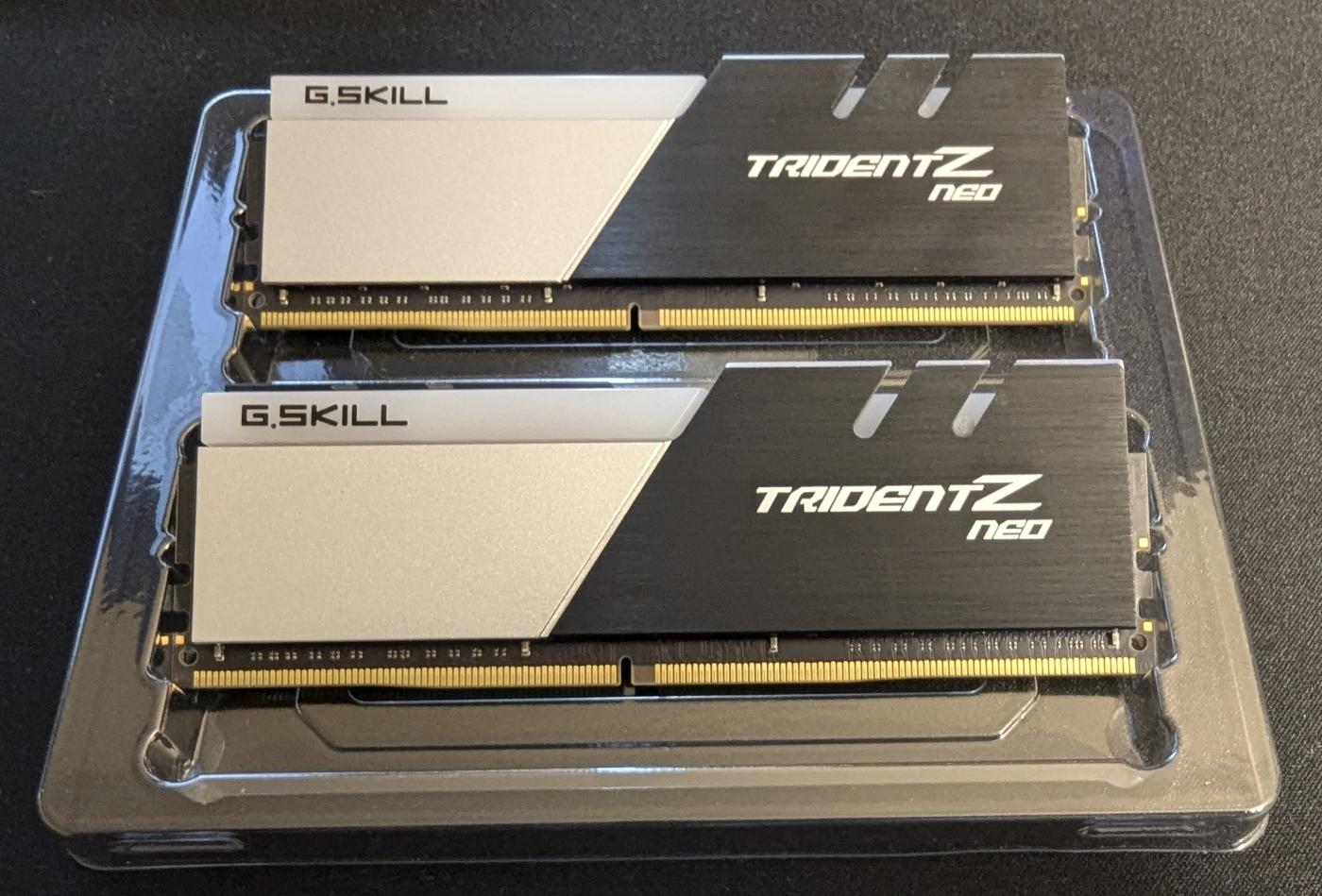 G.Skill TridentZ Neo 32GB(2x16GB)DDR4-3600 C16 Dual Channel Memory Kit - F4-3600C16D-32GTZNC