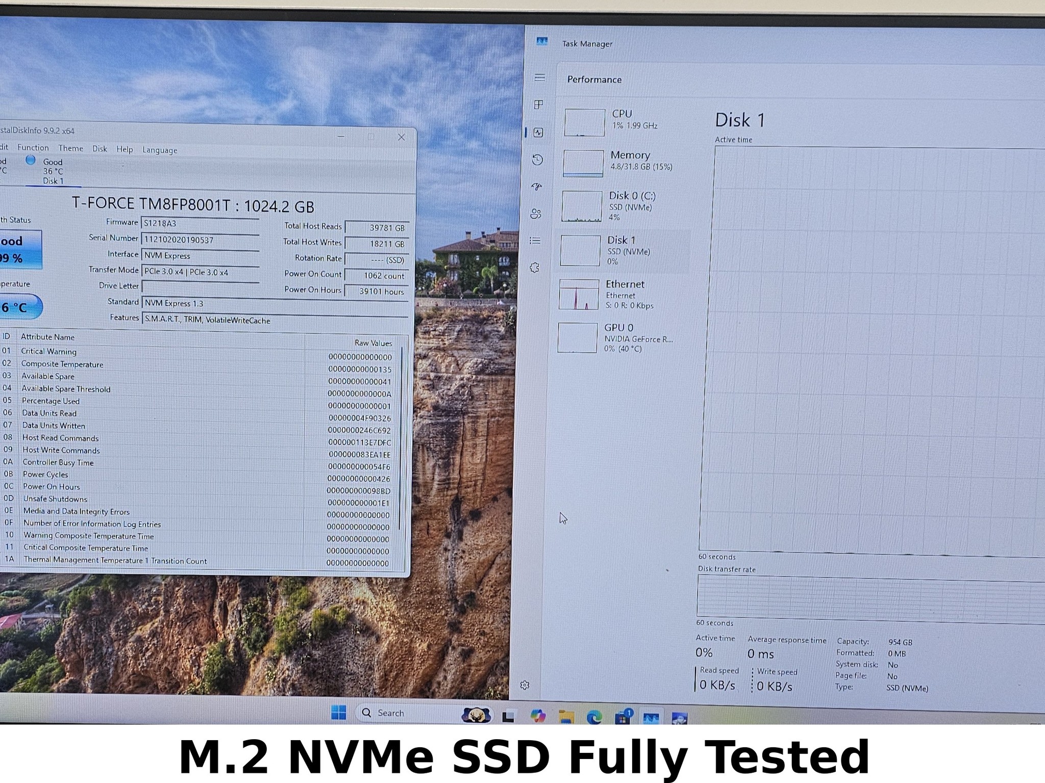 1TB NVMe M.2 SSD TeamGroup T-Force Carder Zero Z330 Gen3