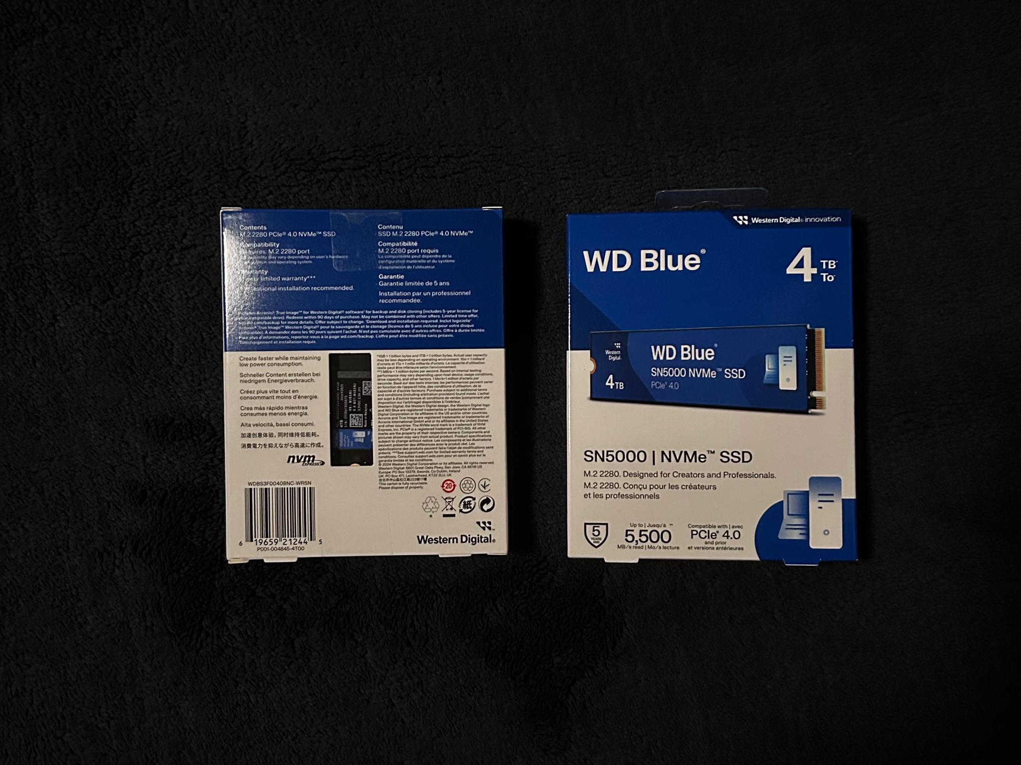 WD Blue 4TB NVMe SN5000 - New - Ready to Ship